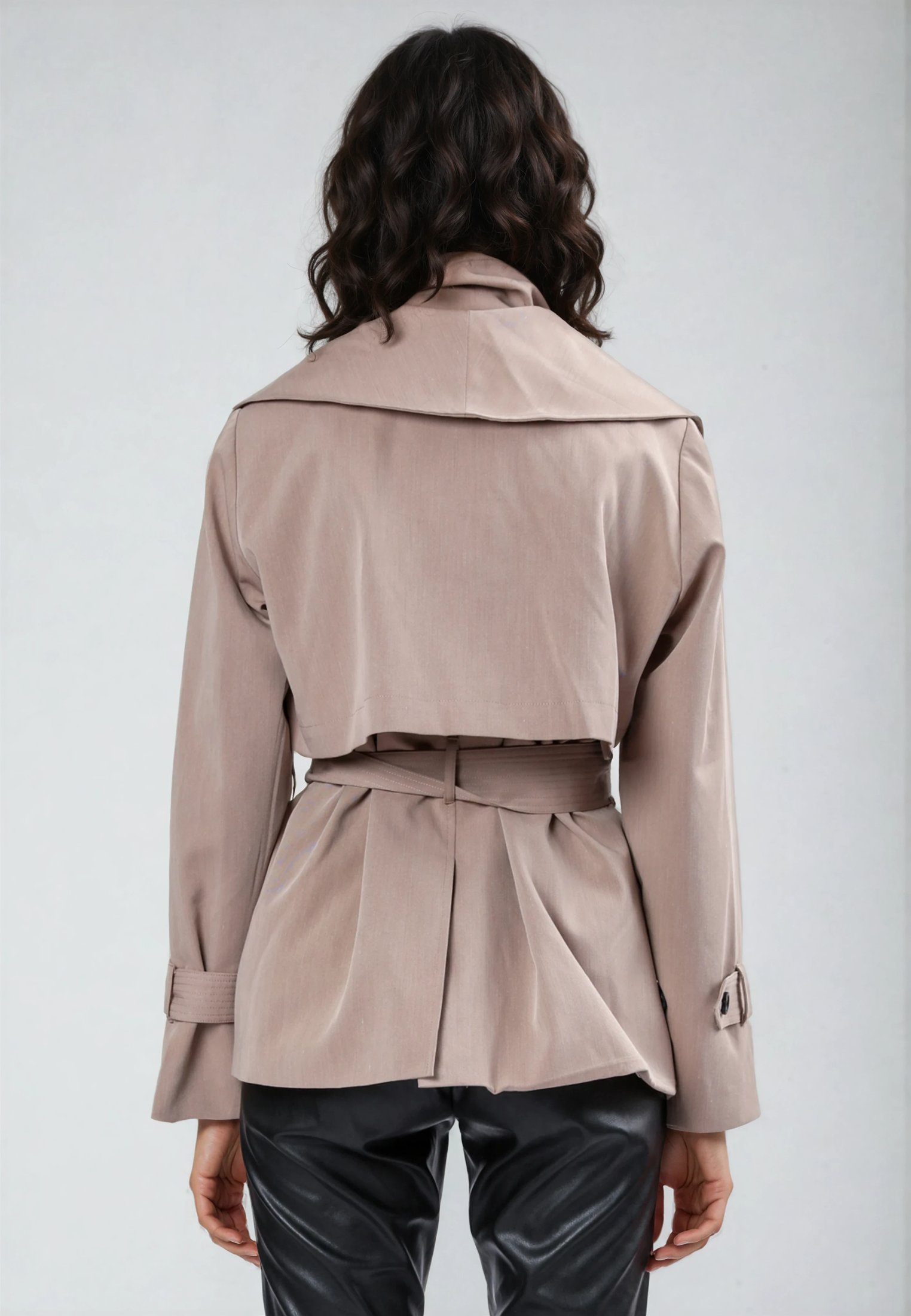 RHODIUM TAUPE TRENCHCOAT