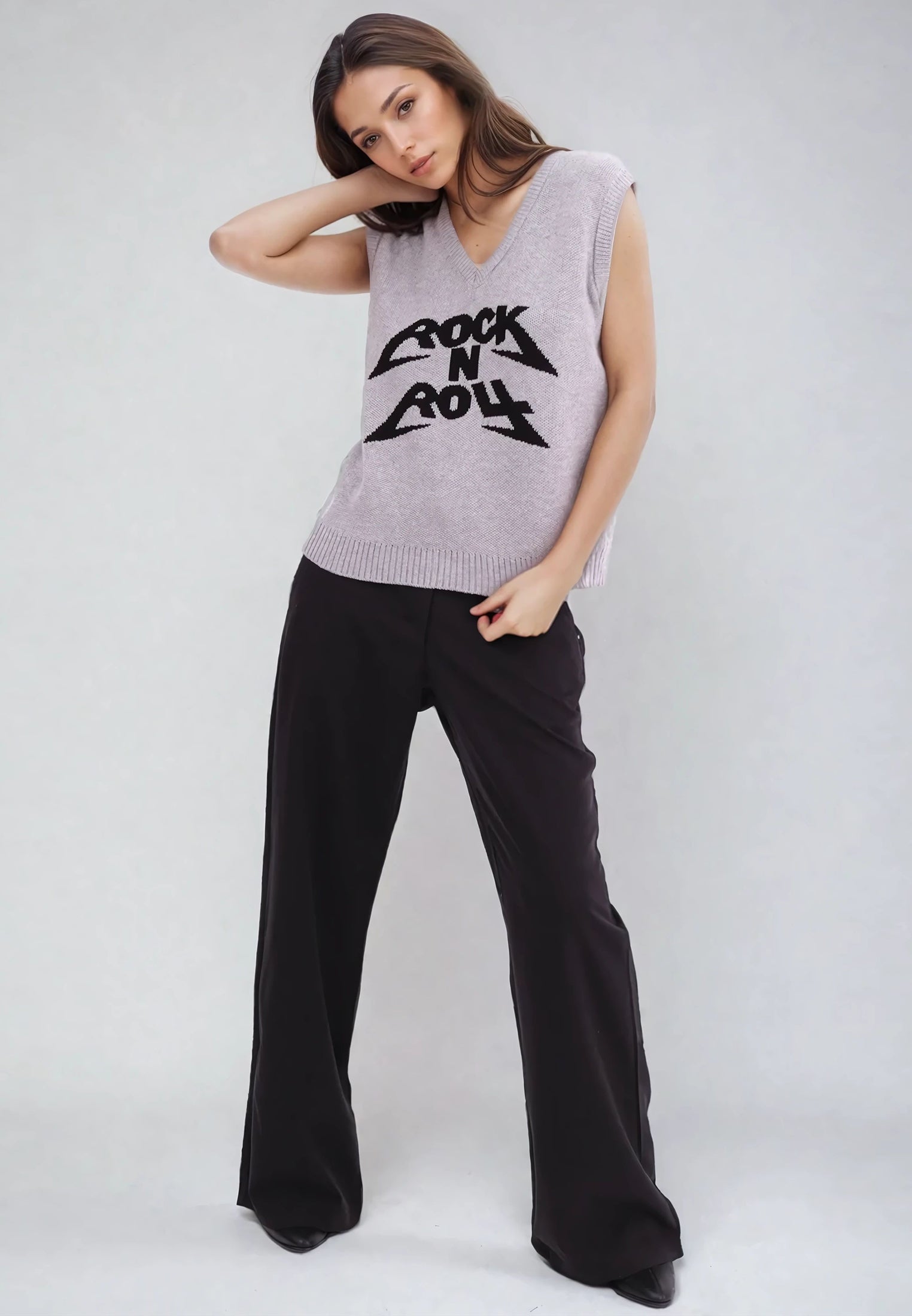 REBEL GILET ROCK N ROLL GREY