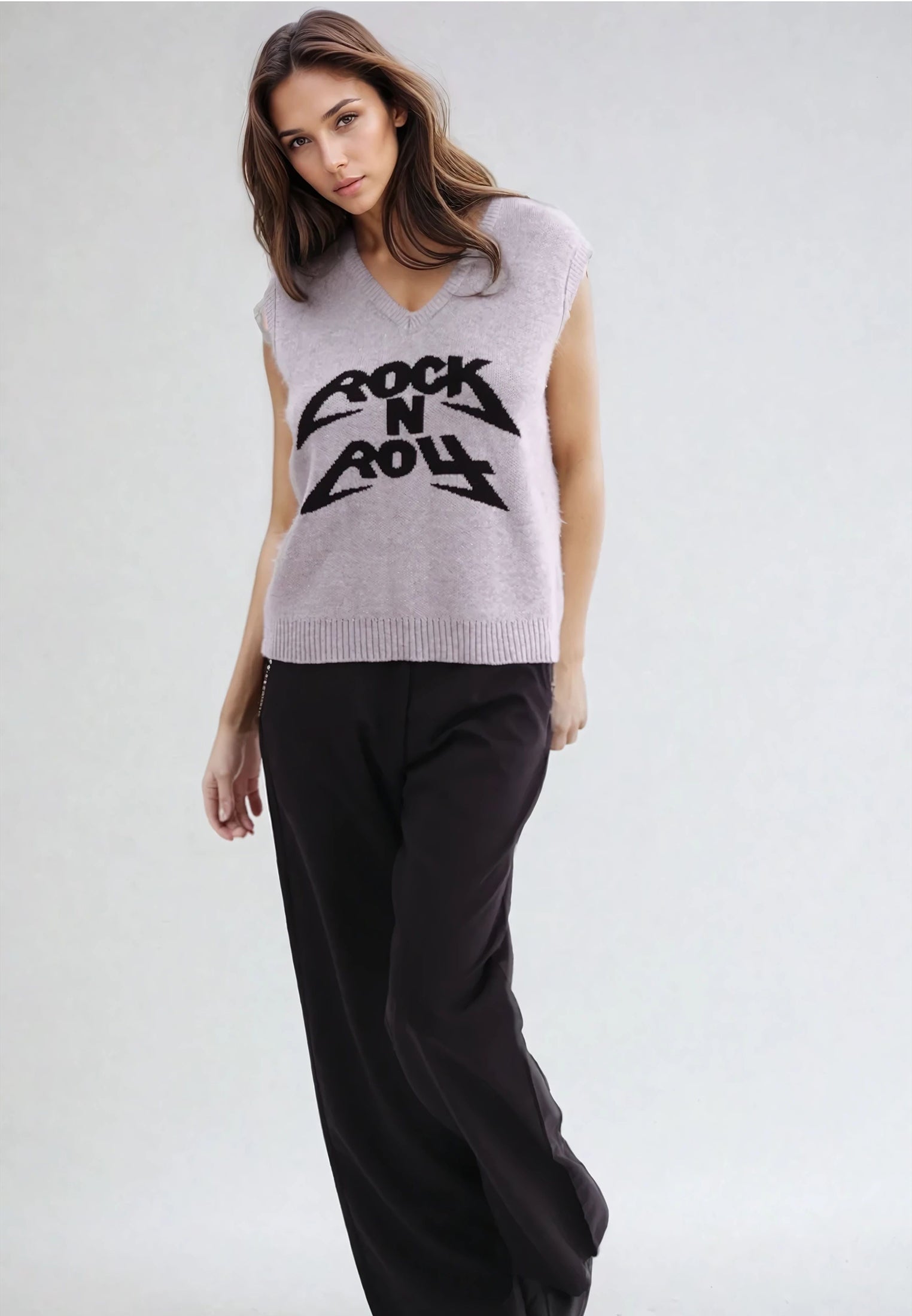 REBEL GILET ROCK N ROLL GREY