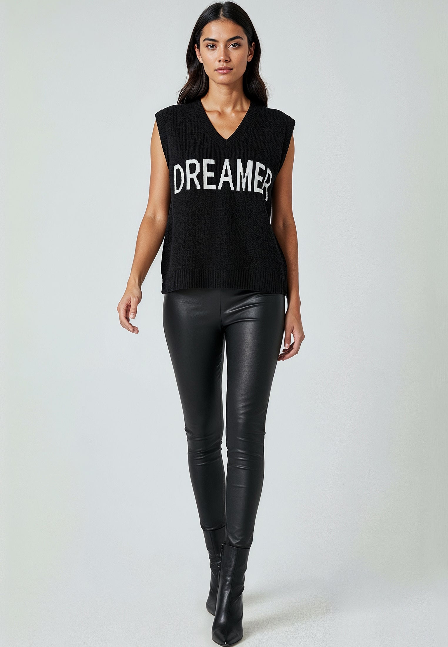 REBEL DREAMER SWEATER VEST BLACK