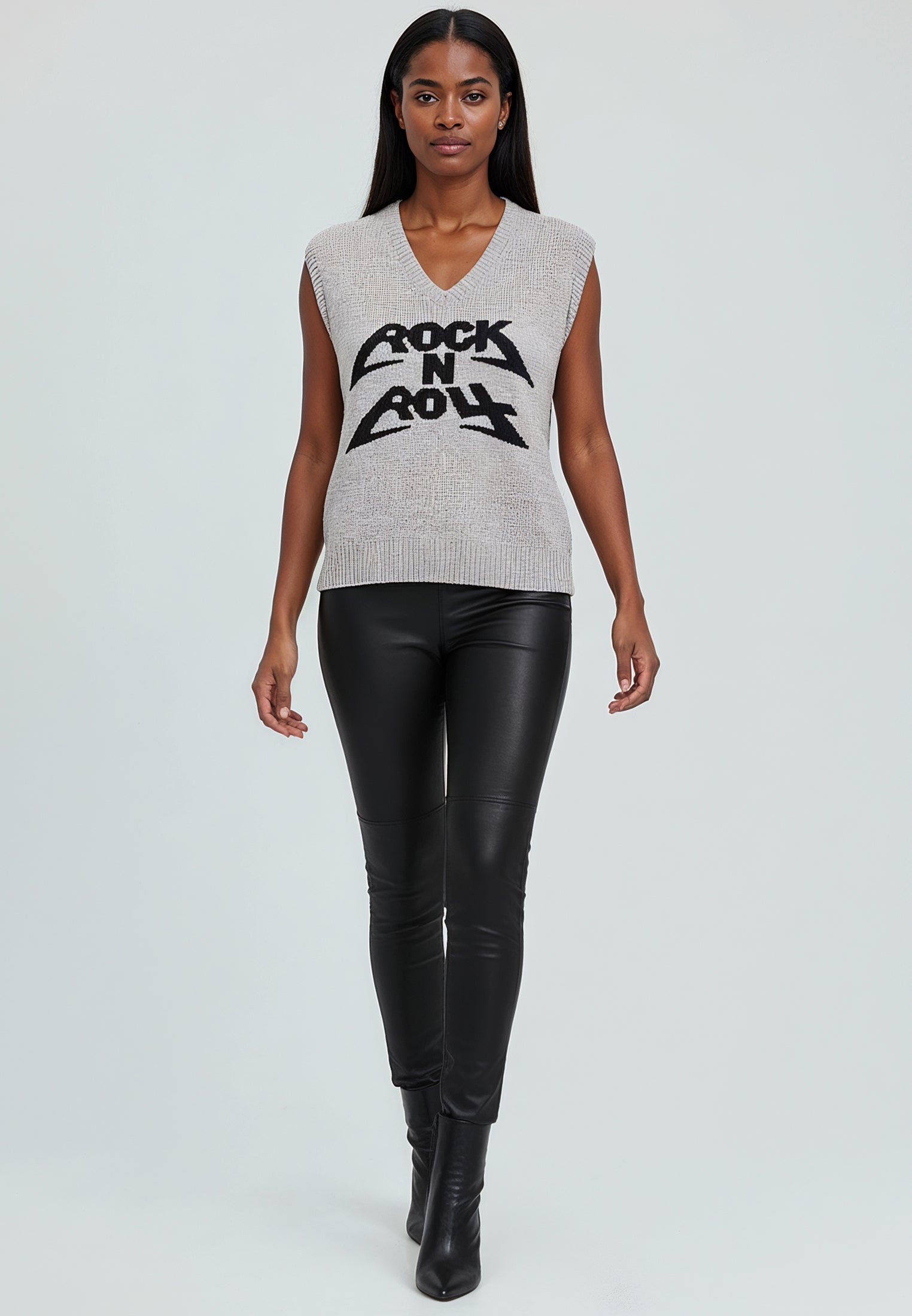 REBEL GILET ROCK N ROLL GREY