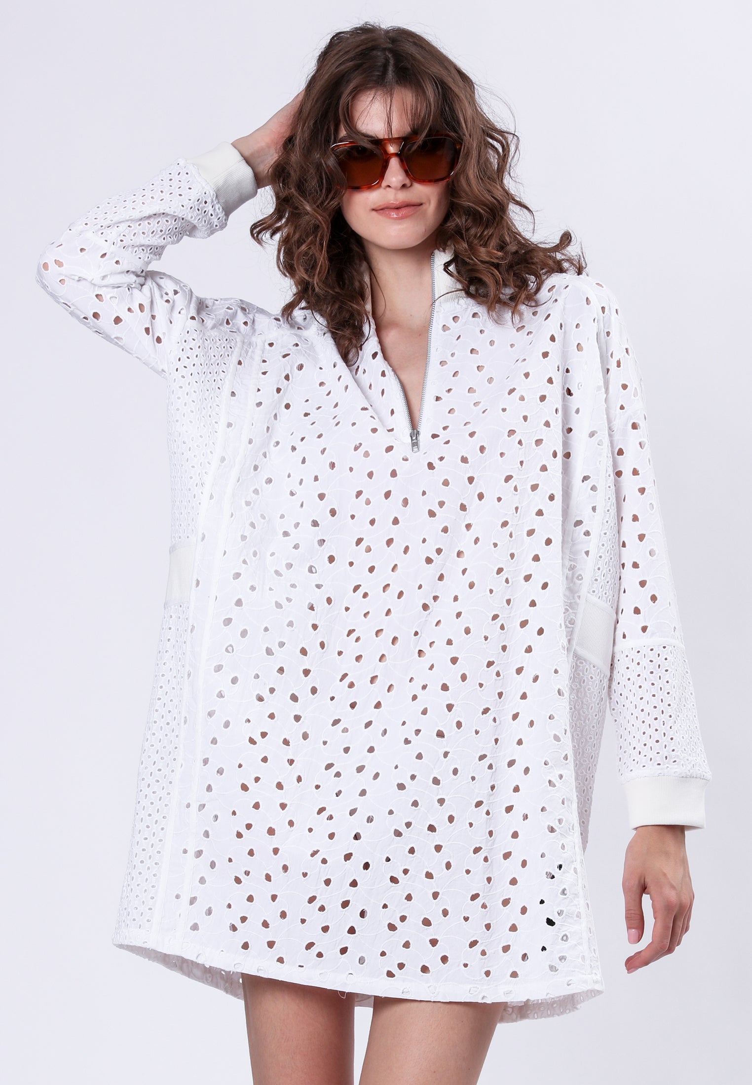 CORAL SHORT DRESS WHITE