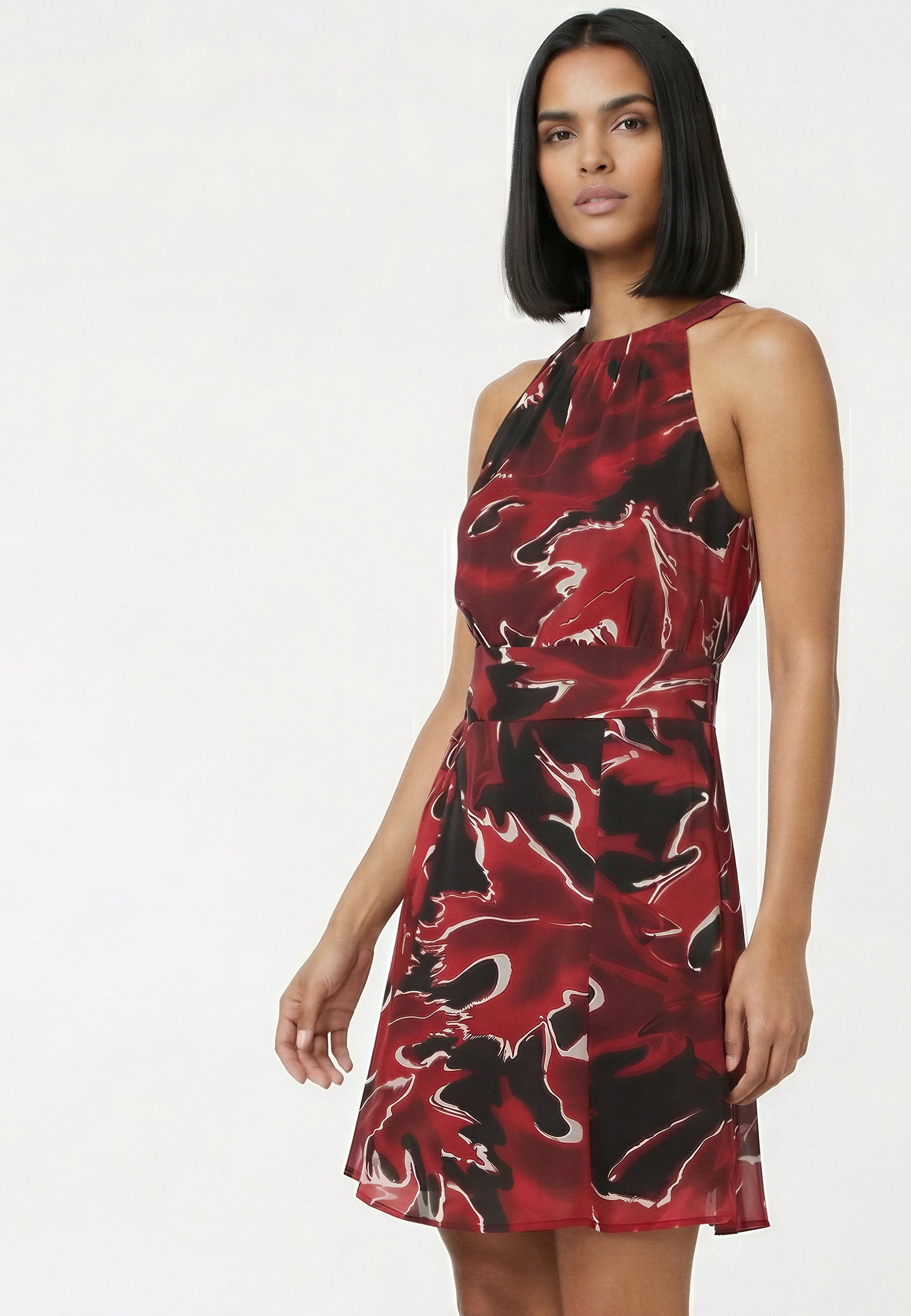 CREW MINI DRESS CAMO PORT