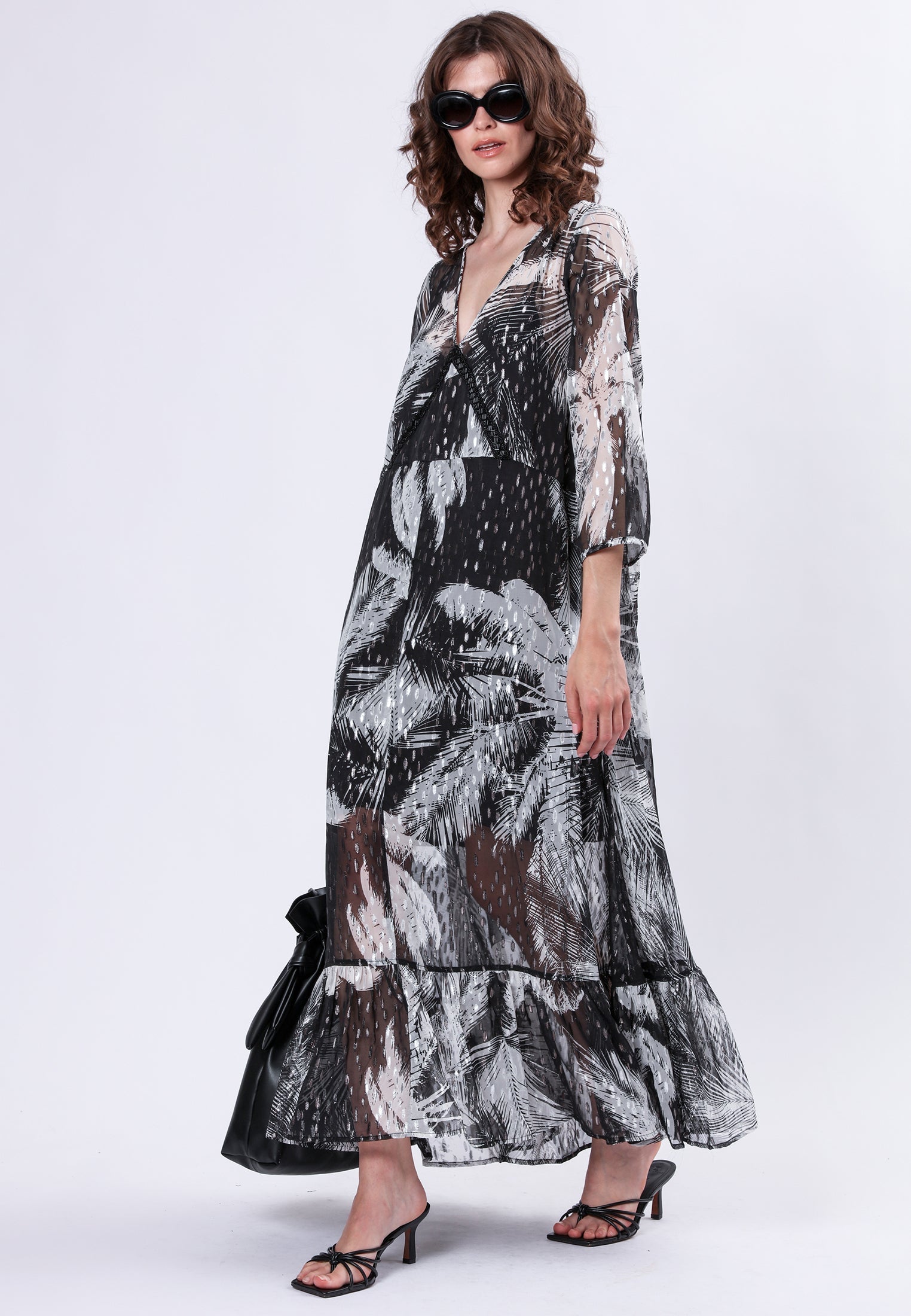 HEMATITE DRESS PALM PRINT
