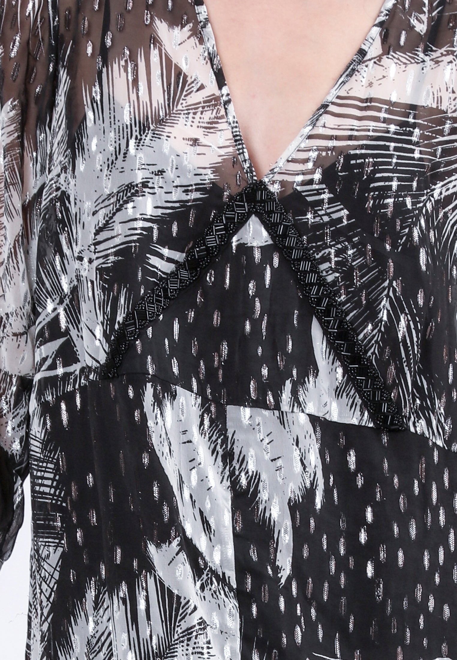 HEMATITE DRESS PALM PRINT