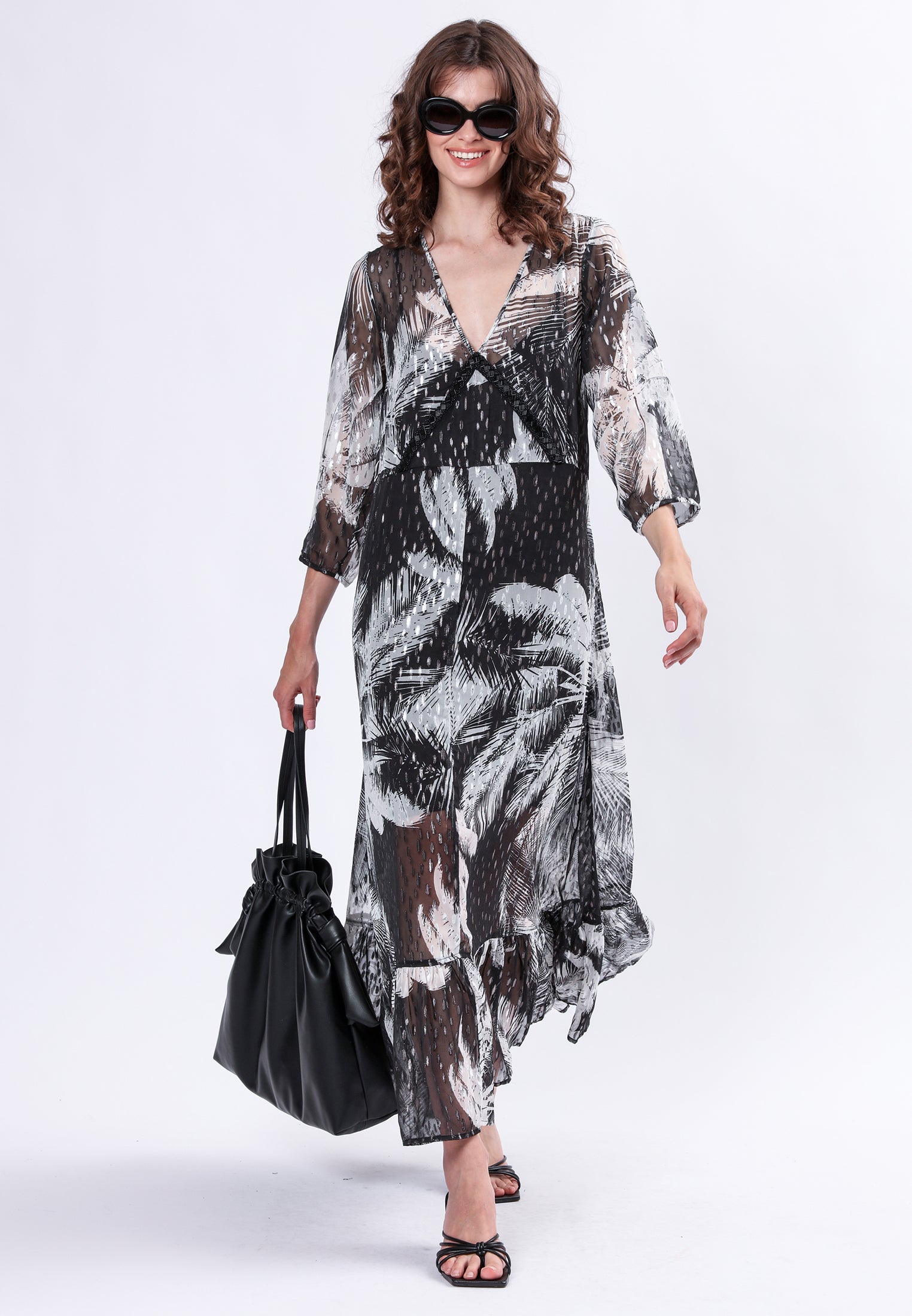 HEMATITE DRESS PALM PRINT