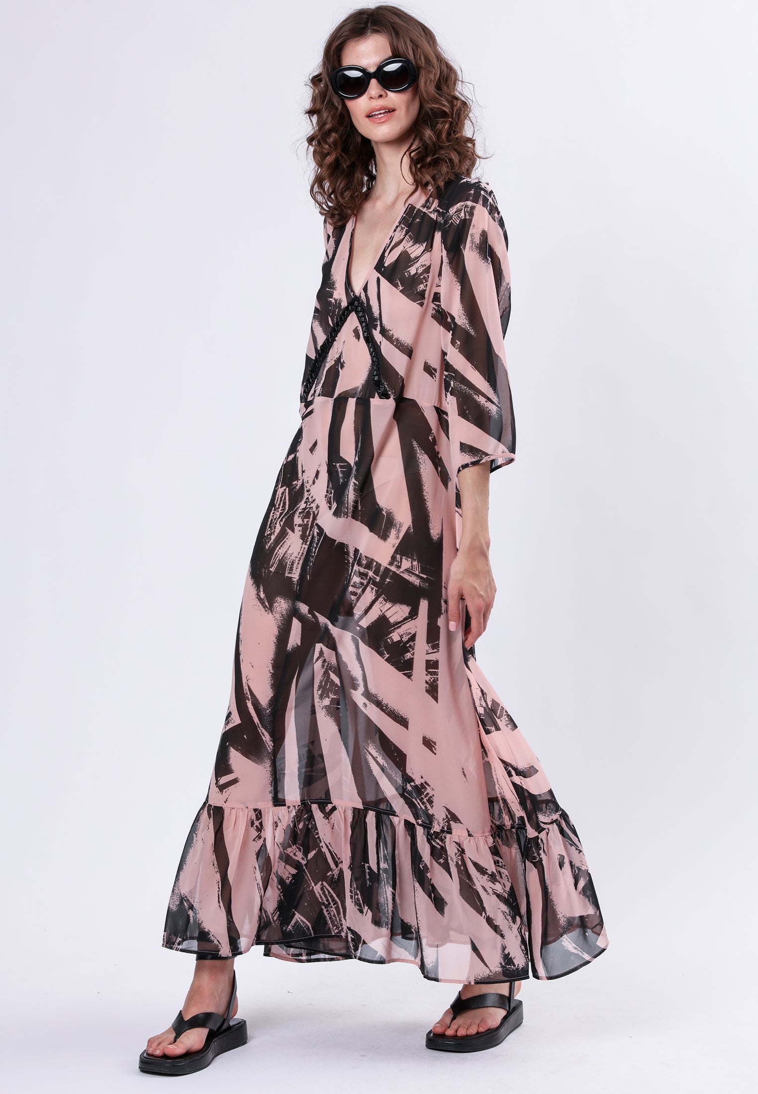 HEMATITE DRESS PARALLEL PRINT