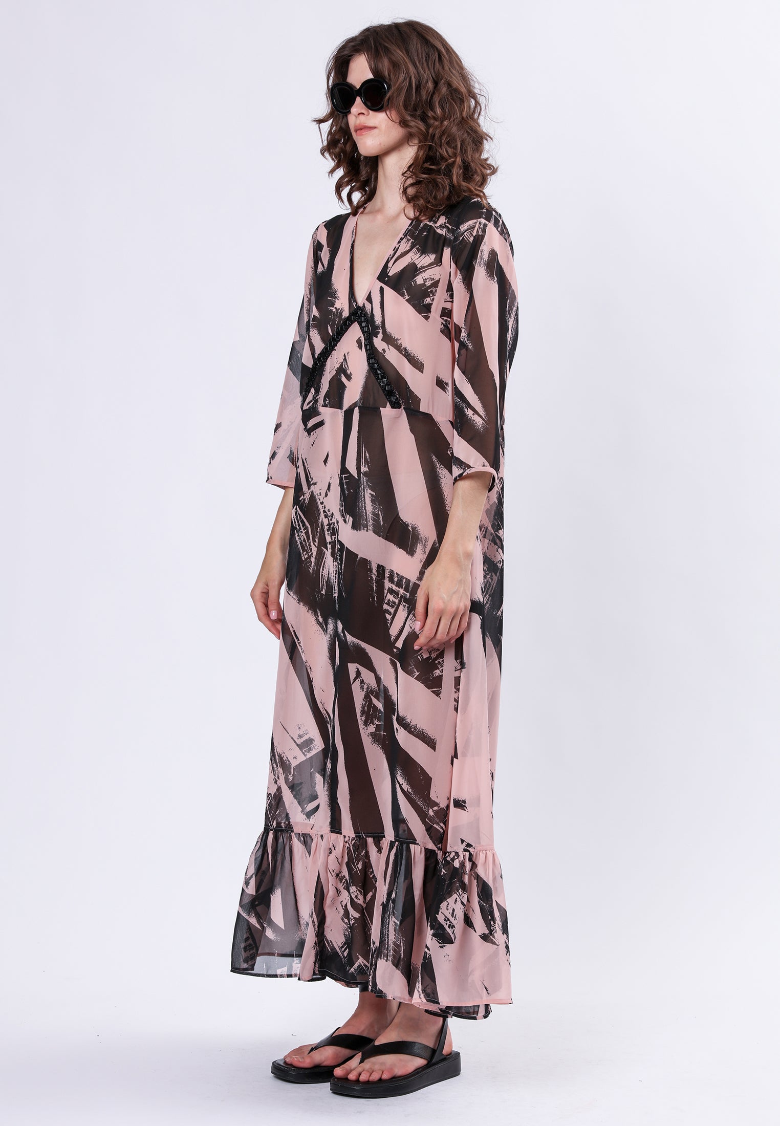 HEMATITE DRESS PARALLEL PRINT