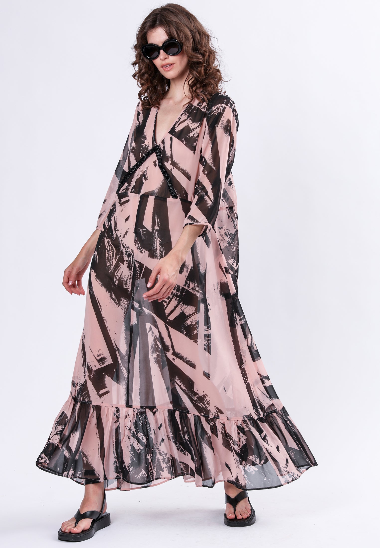 HEMATITE DRESS PARALLEL PRINT