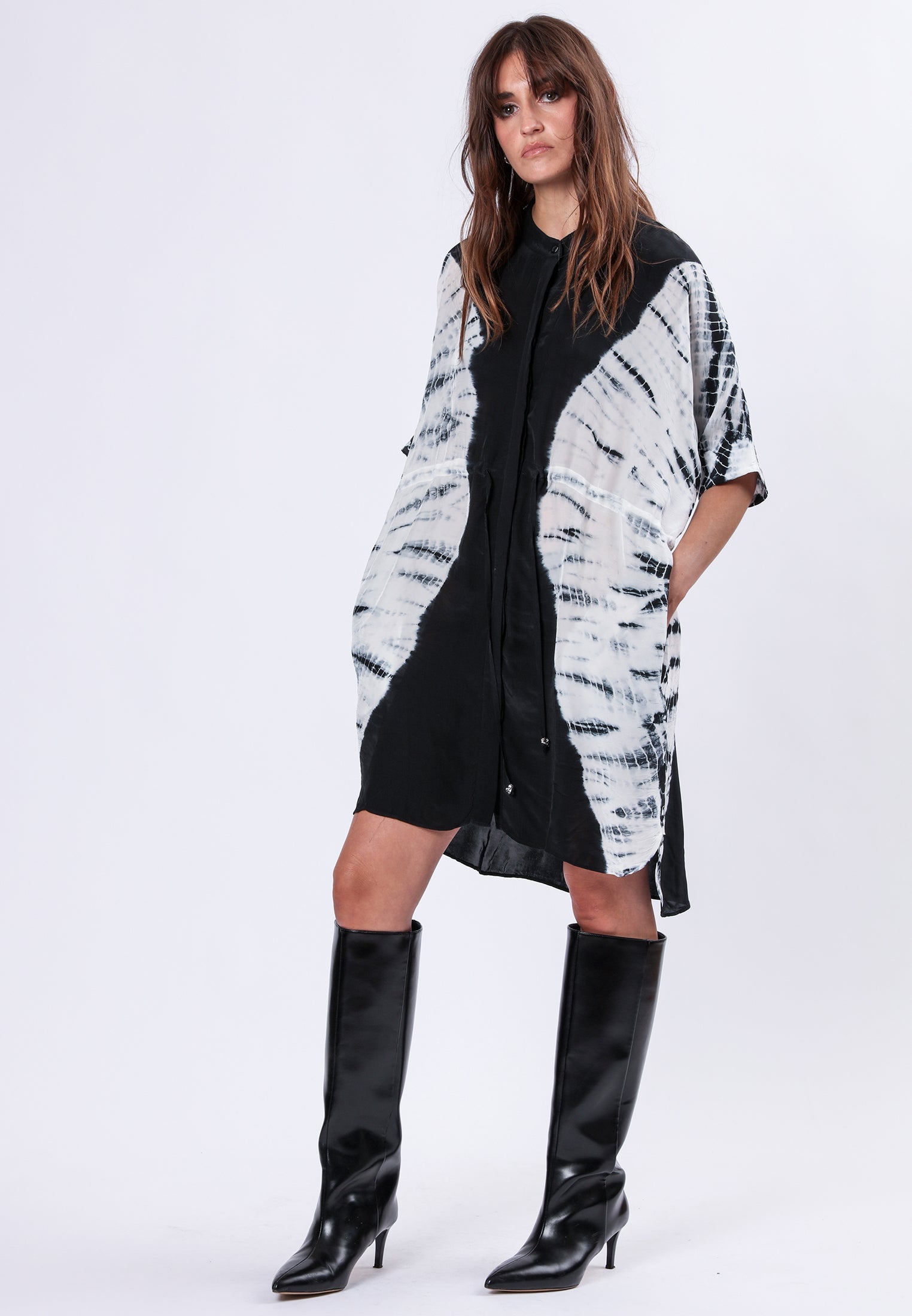 JADE TUNIC TIE DYE BLACK