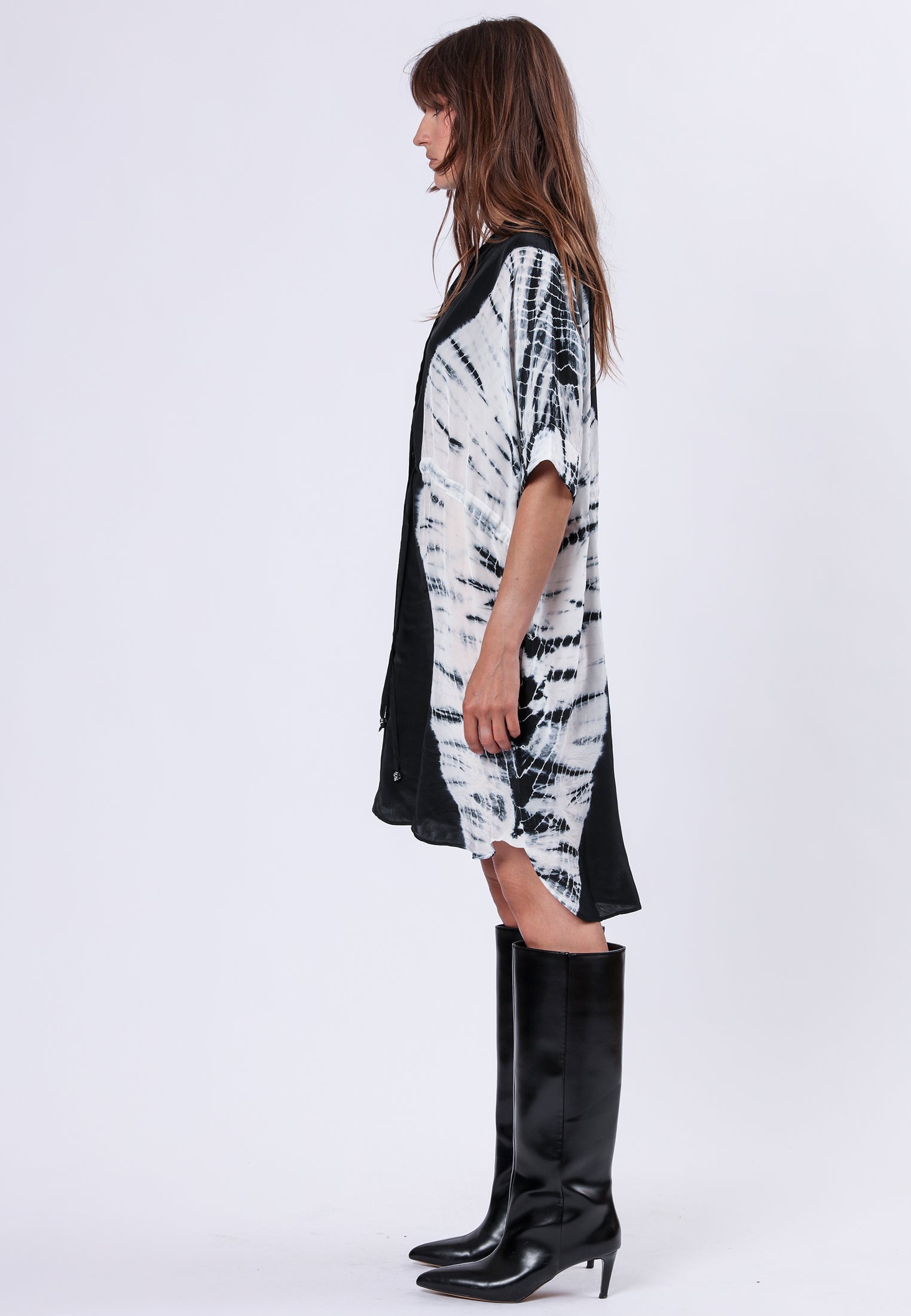 JADE TUNIC TIE DYE BLACK