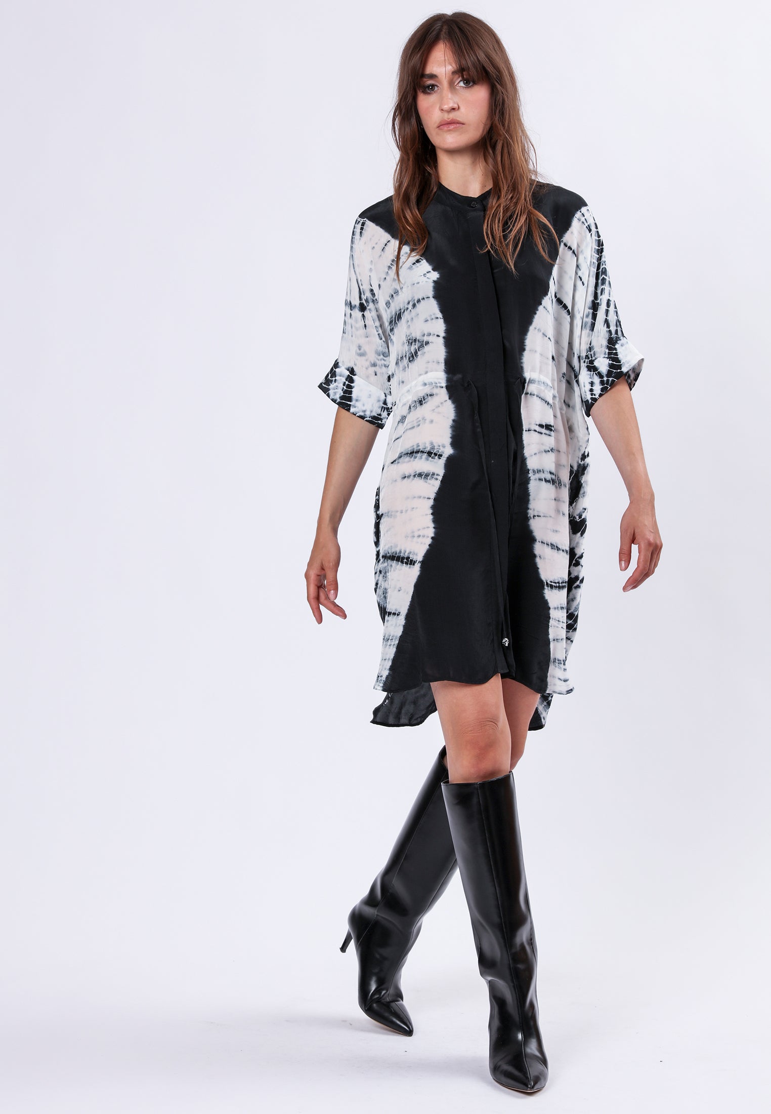 JADE TUNIC TIE DYE BLACK