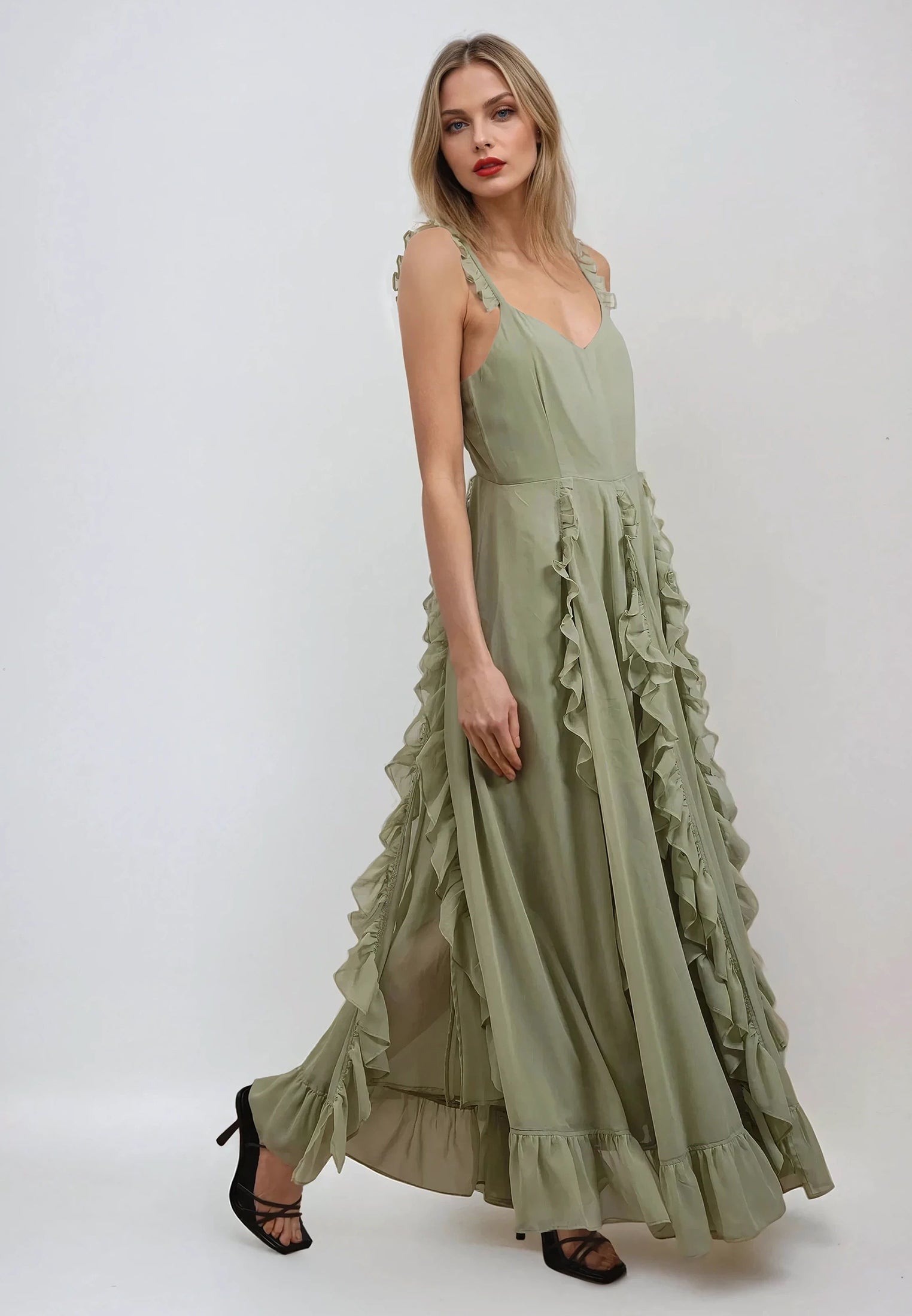 KATE MAXI DRESS APPLE GREEN