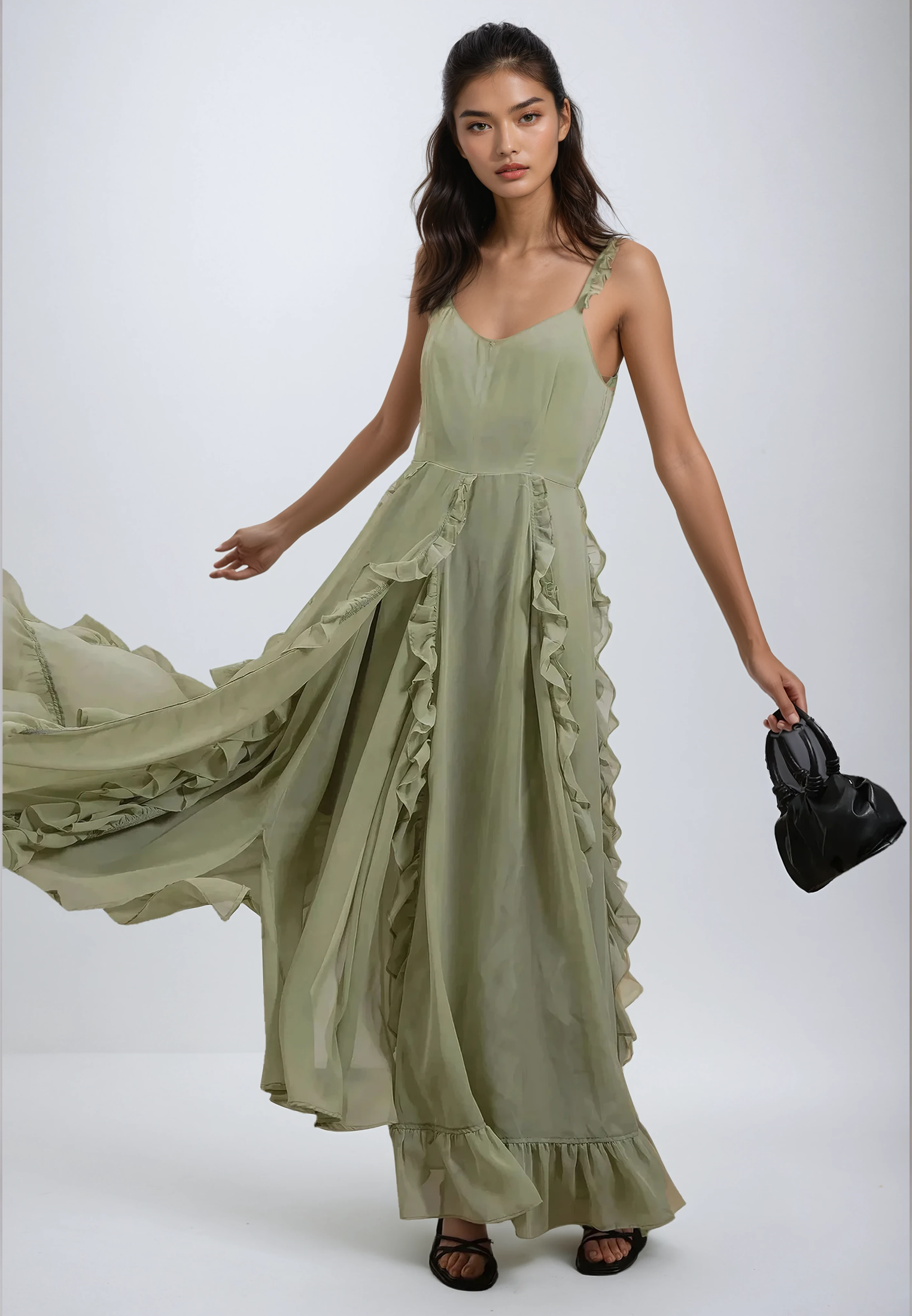 KATE MAXI DRESS APPLE GREEN