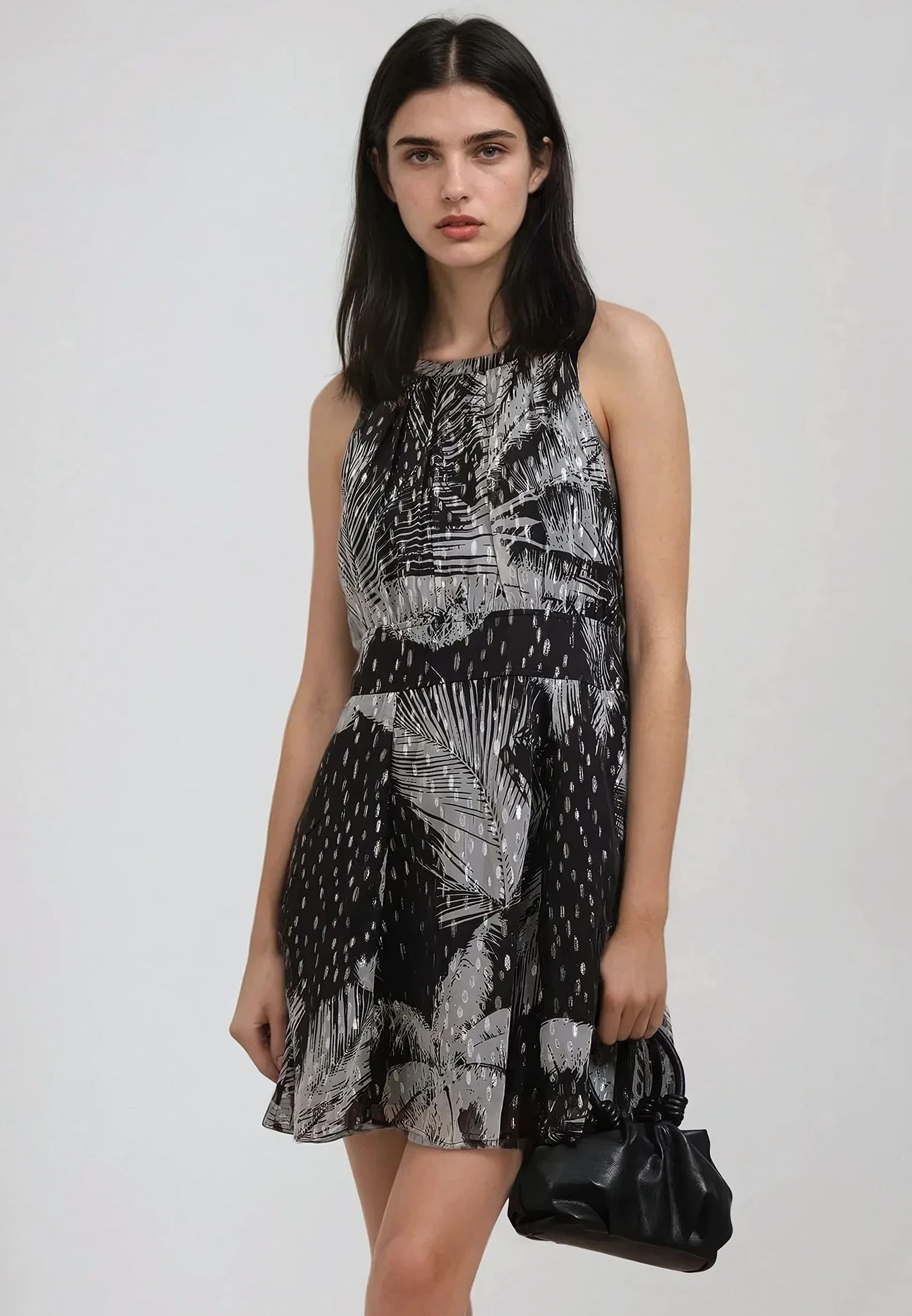 PALM MINI DRESS BLACK