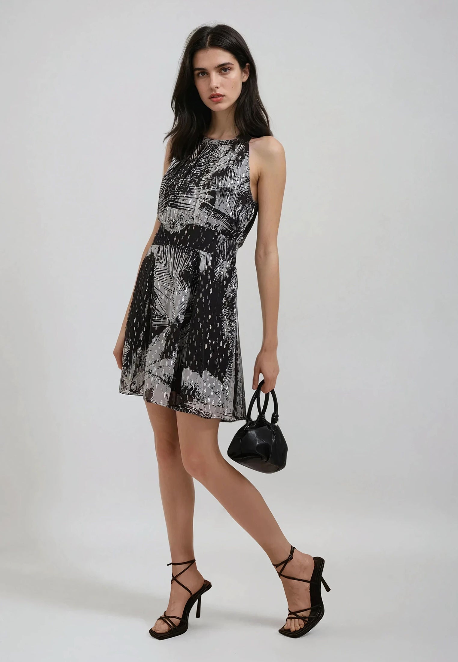 PALM MINI DRESS BLACK