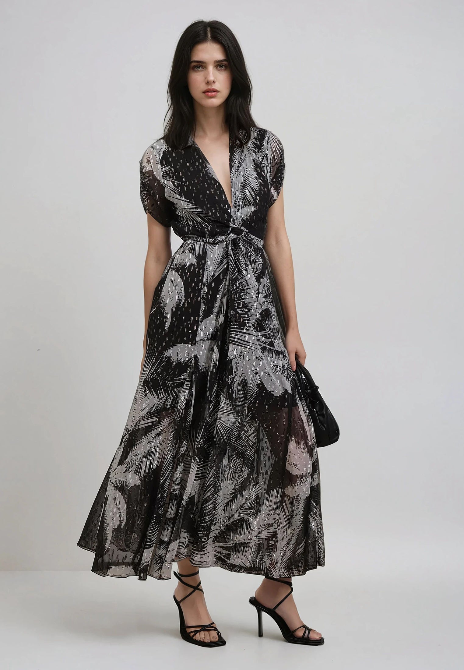 PALM MAXI DRESS BLACK