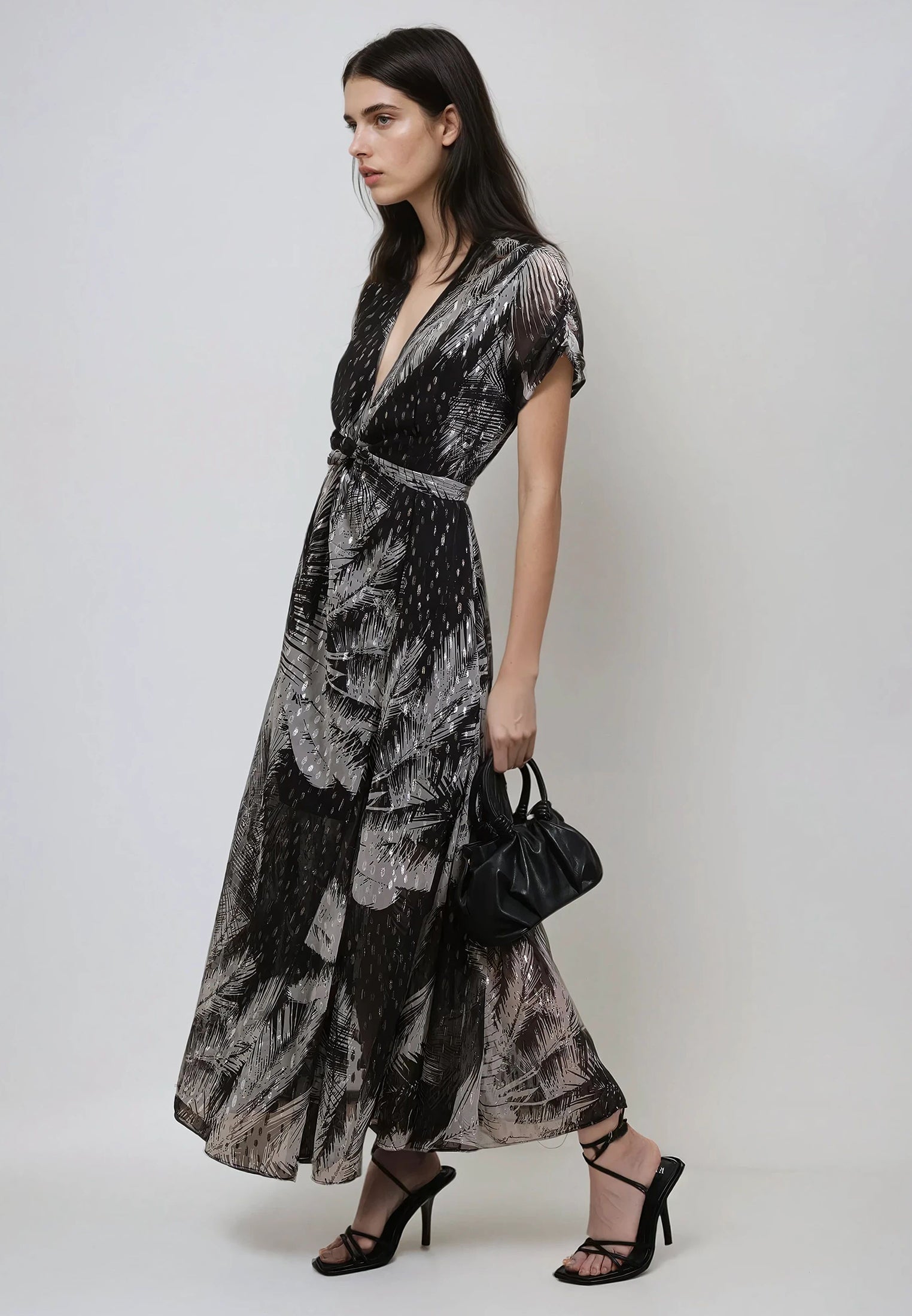PALM MAXI DRESS BLACK