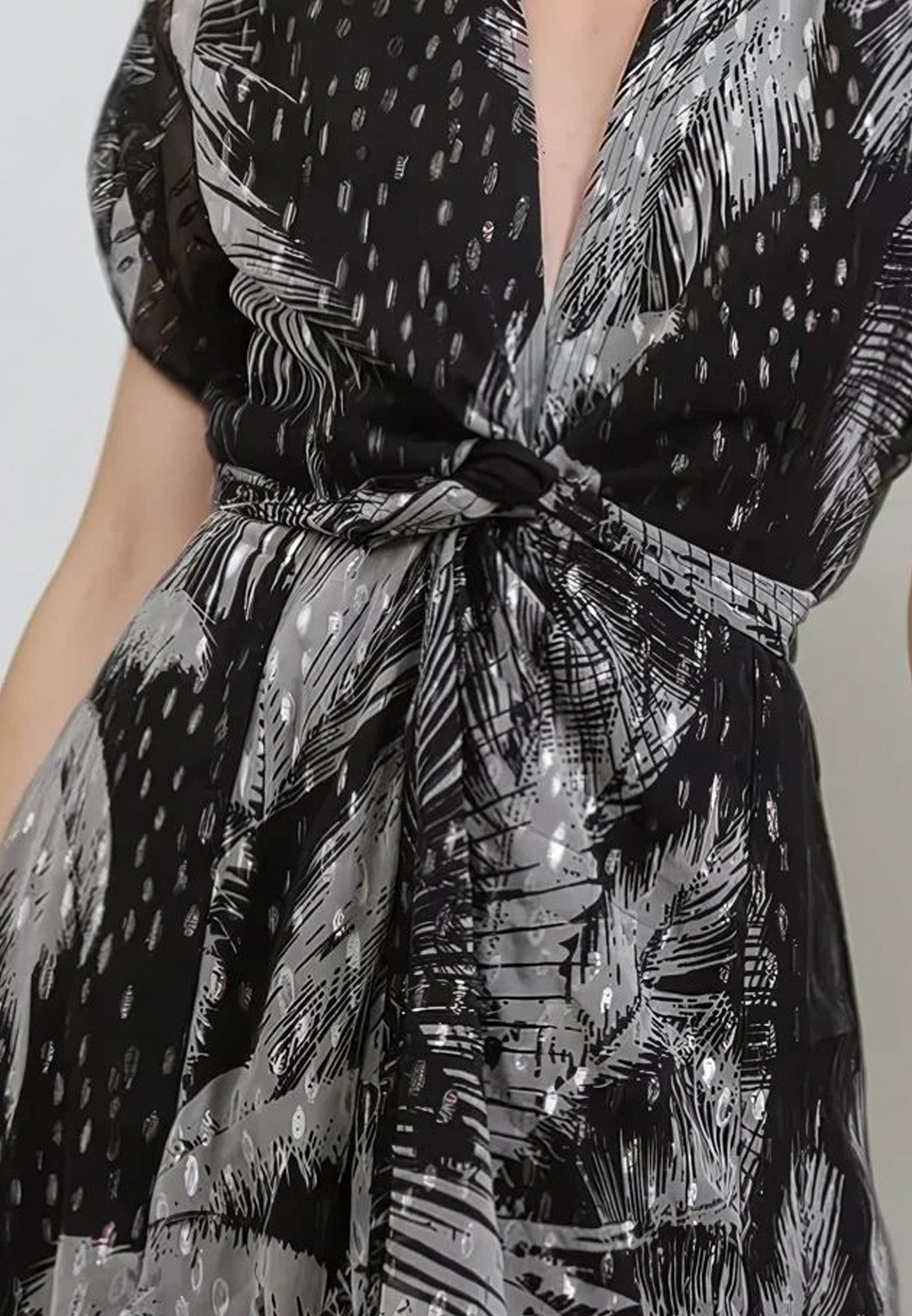 PALM MAXI DRESS BLACK