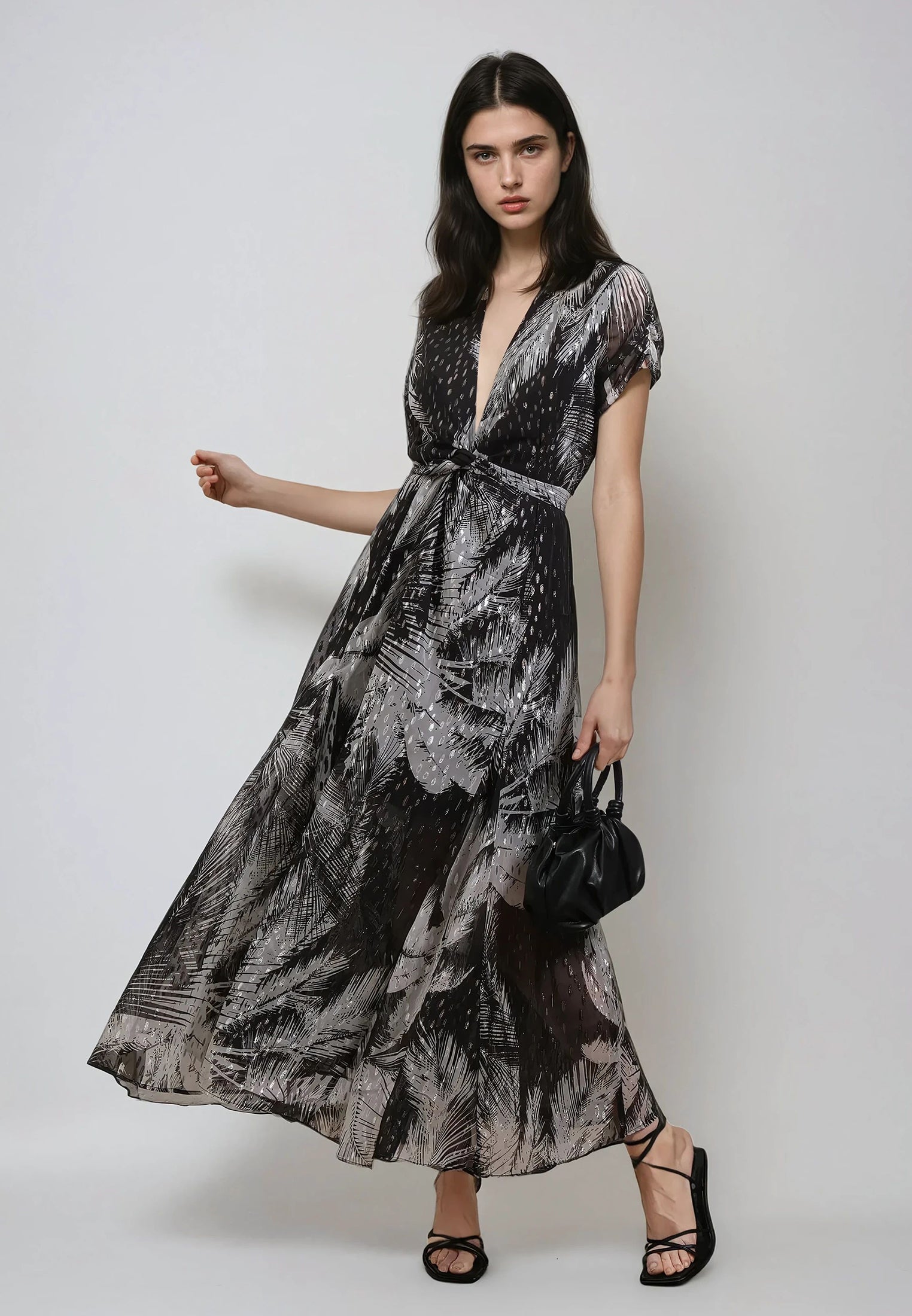 PALM MAXI DRESS BLACK