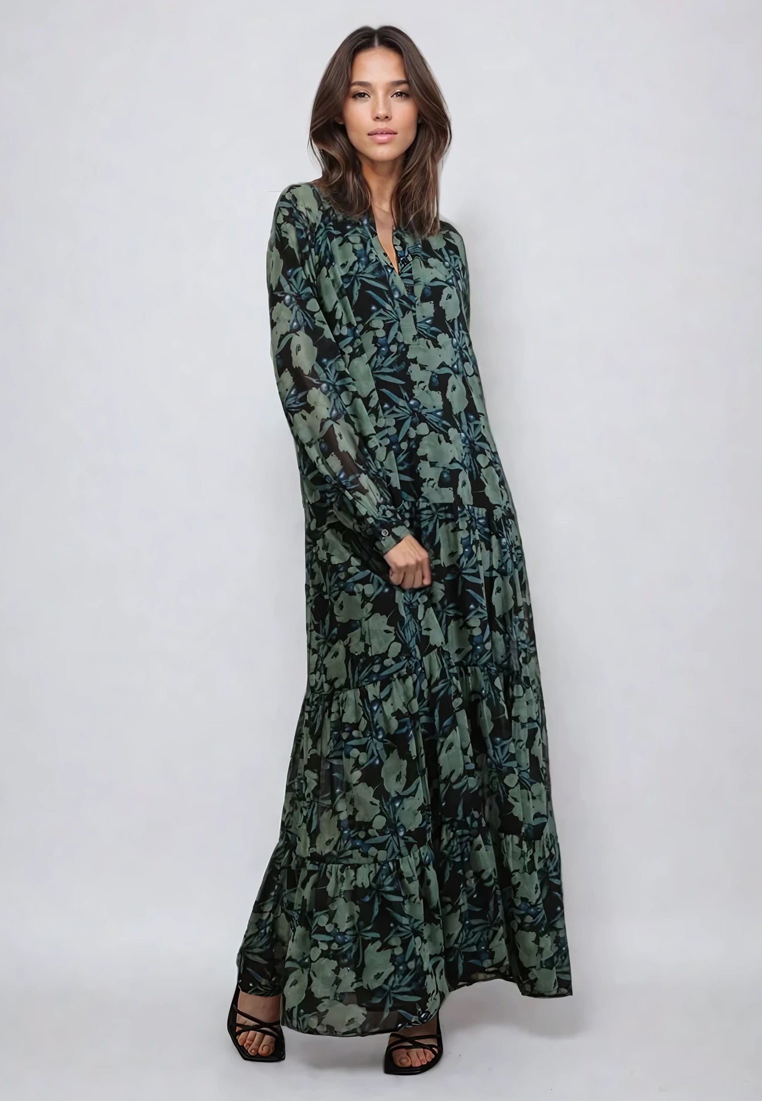 SUNSET MAXI DRESS PRIME GREEN
