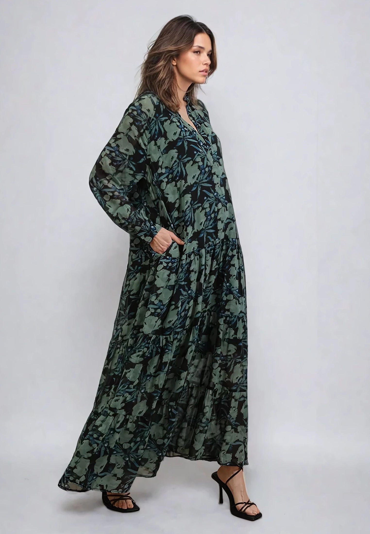 SUNSET MAXI DRESS PRIME GREEN