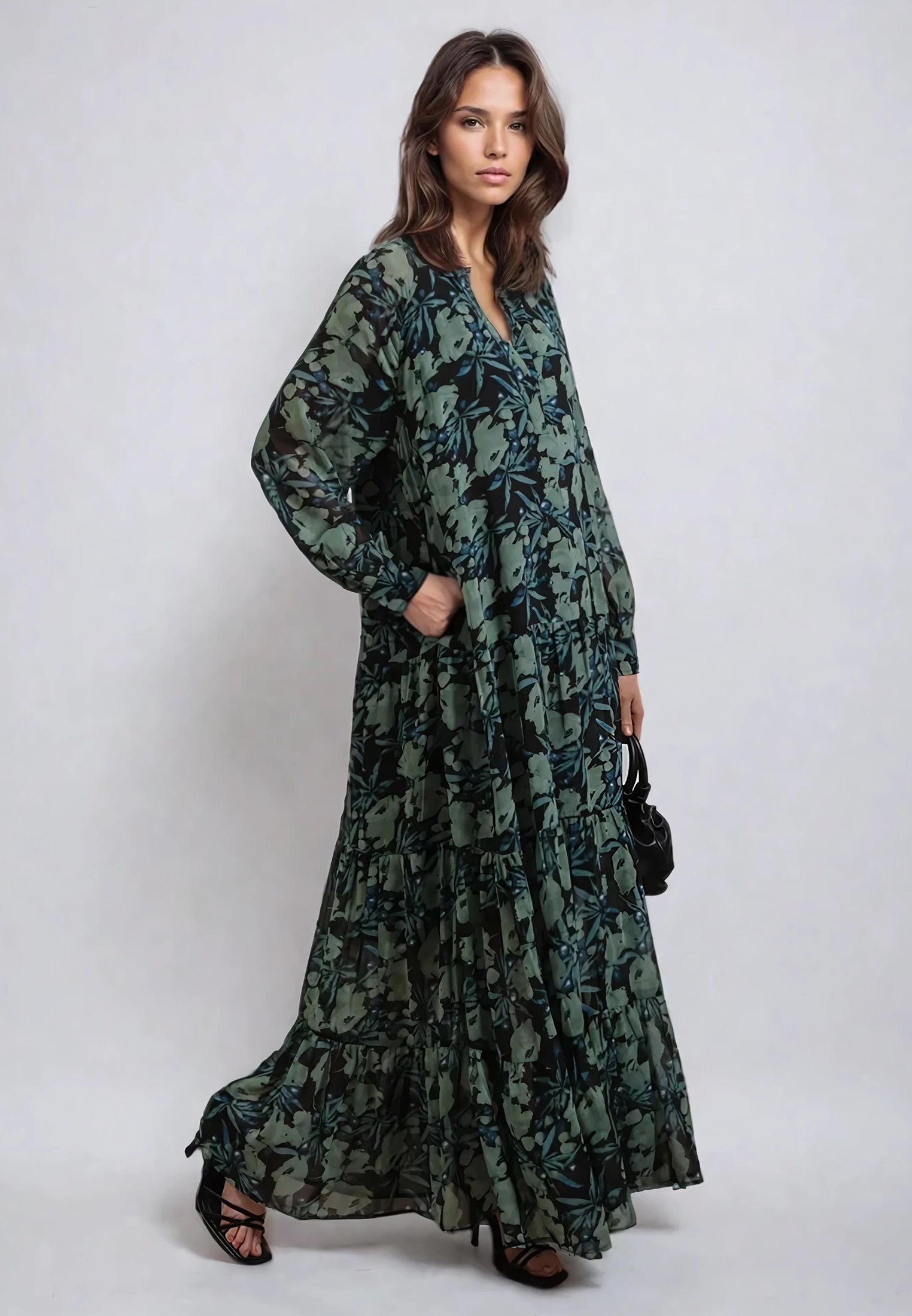 SUNSET MAXI DRESS PRIME GREEN