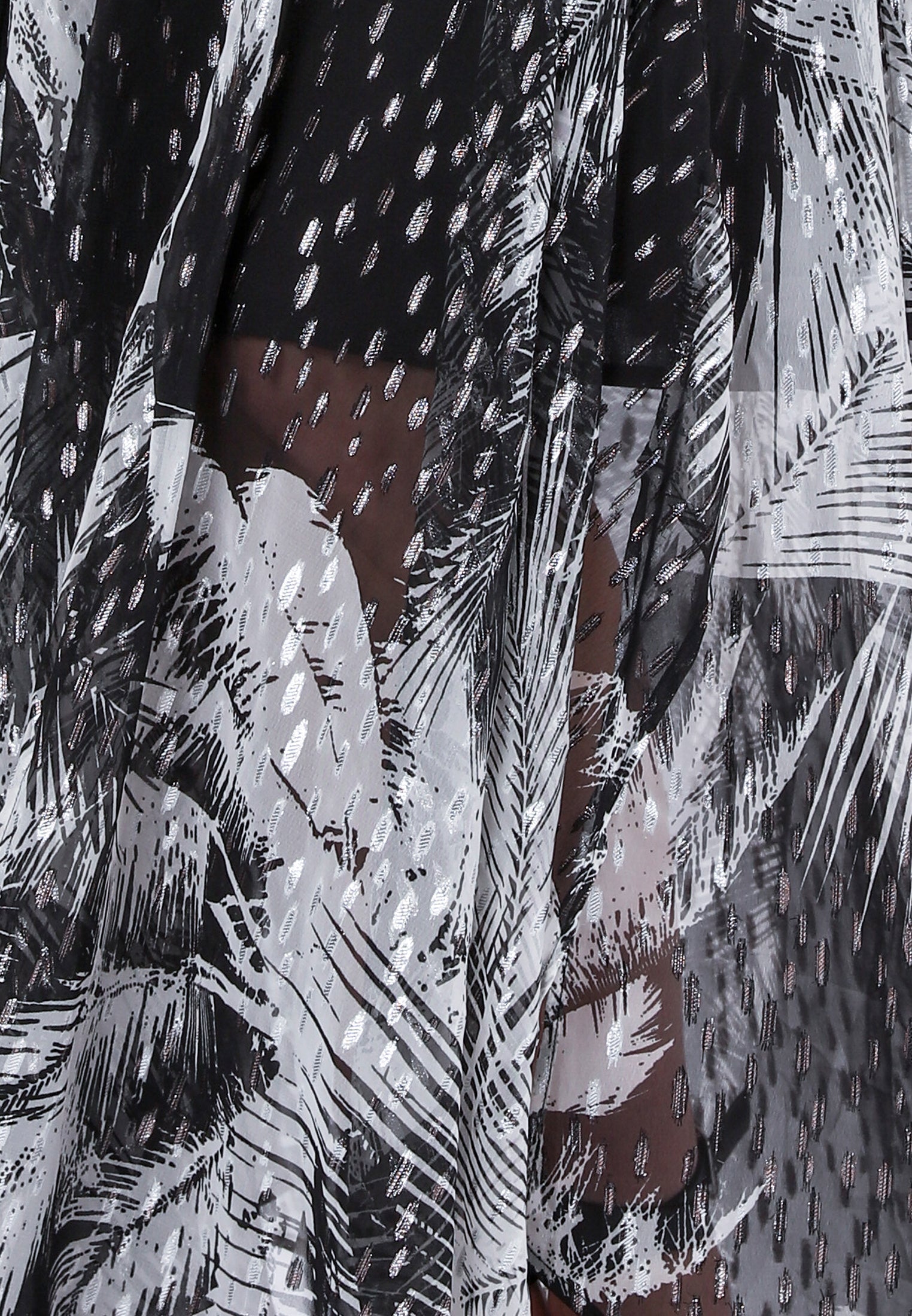 TANZANITE SKIRT PALM PRINT