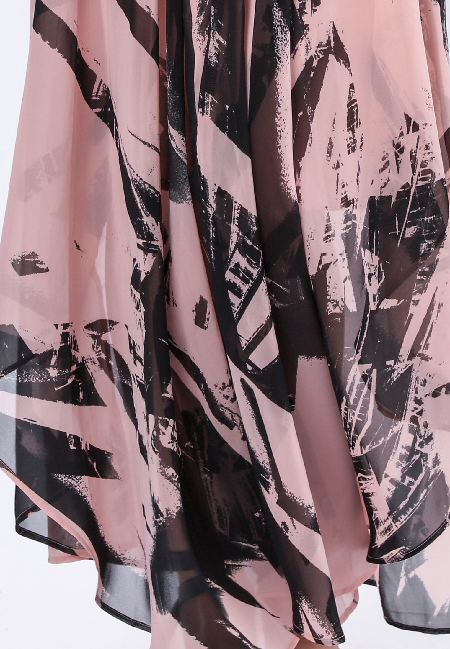 TANZANITE SKIRT PARALLEL PRINT