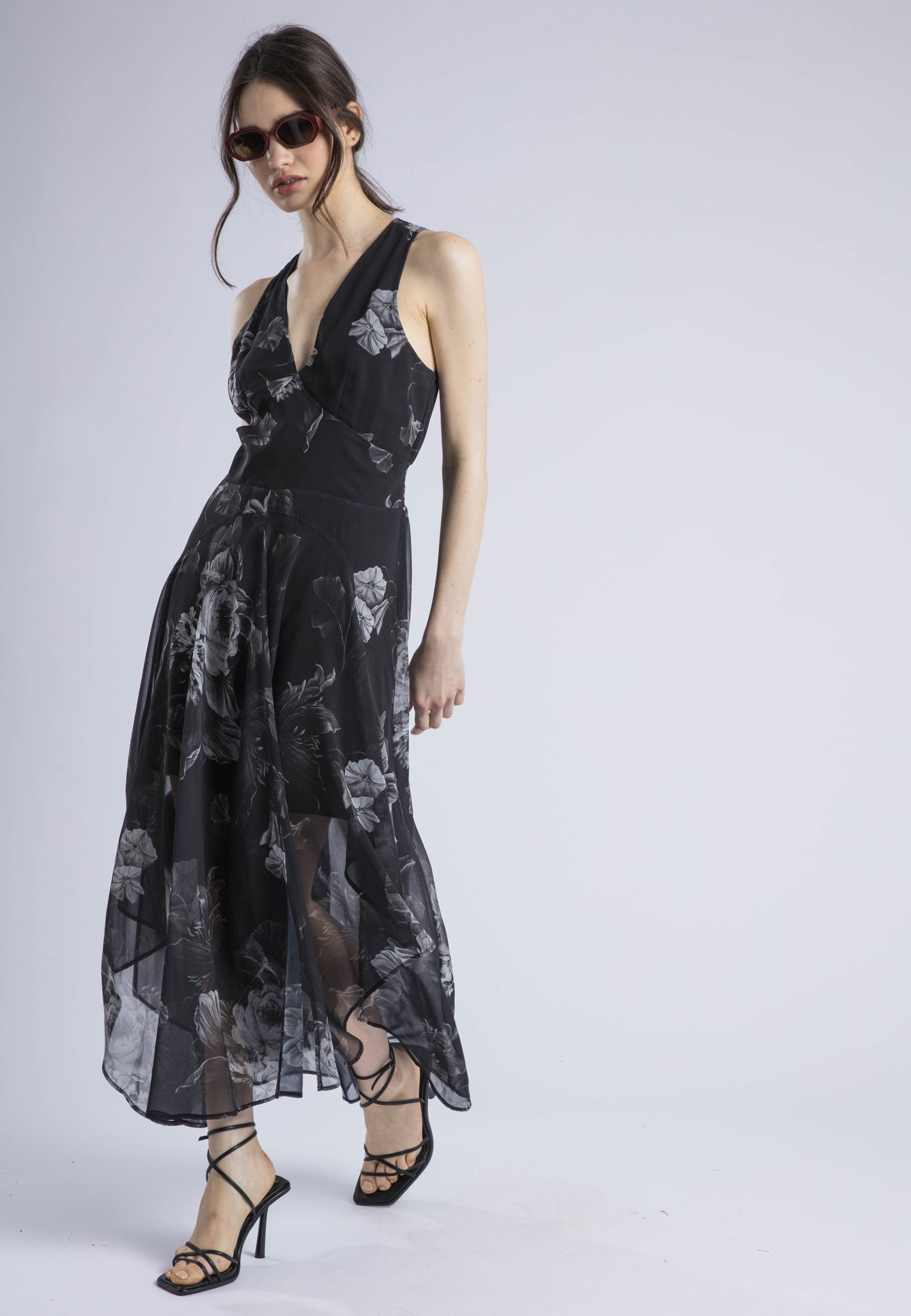 aida midi dress Blue Lace Trim Aida Midi Dress