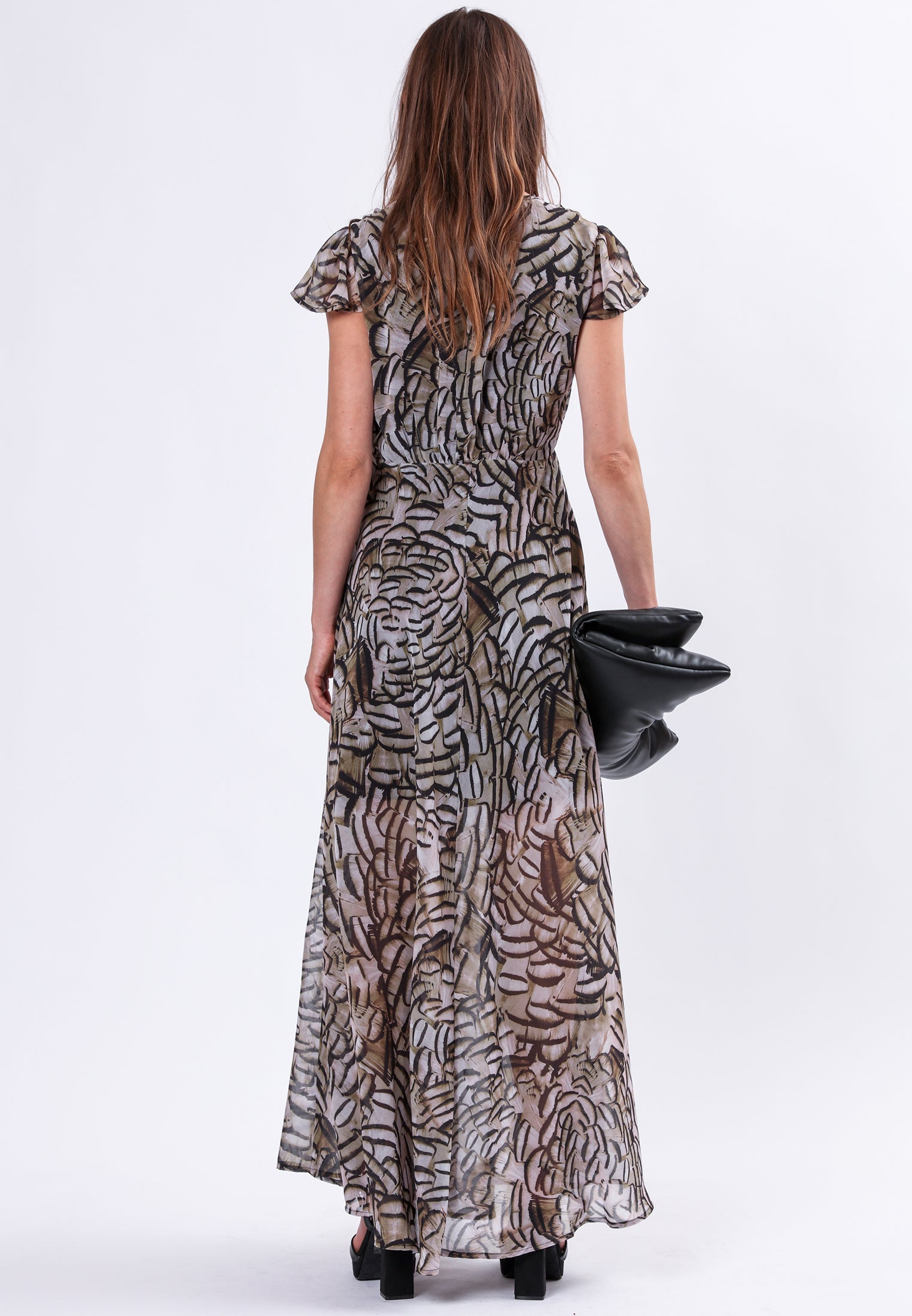 INDIUM MAXI DRESS PLUME PRINT