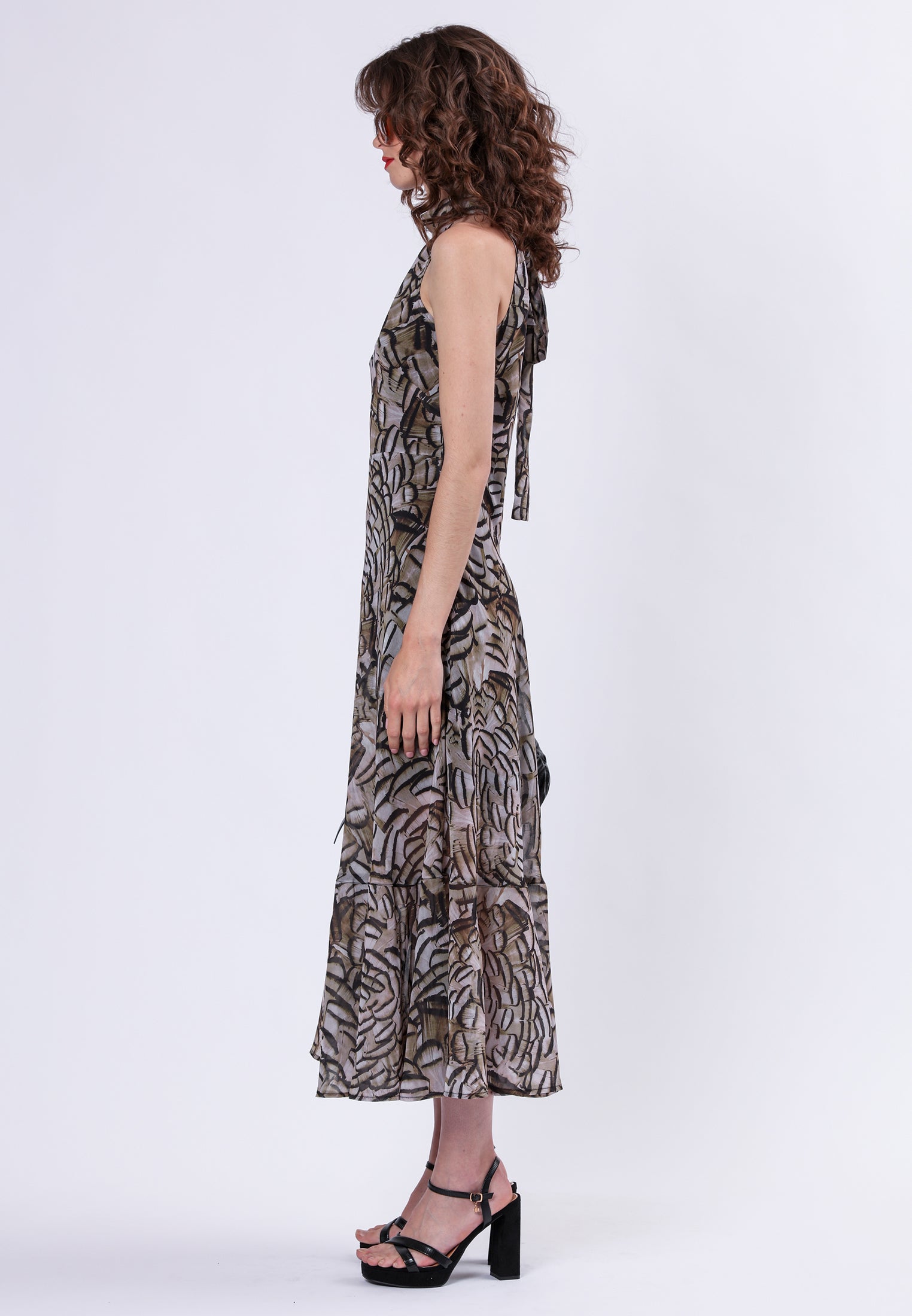 TIME MAXI DRESS PLUME PRINT