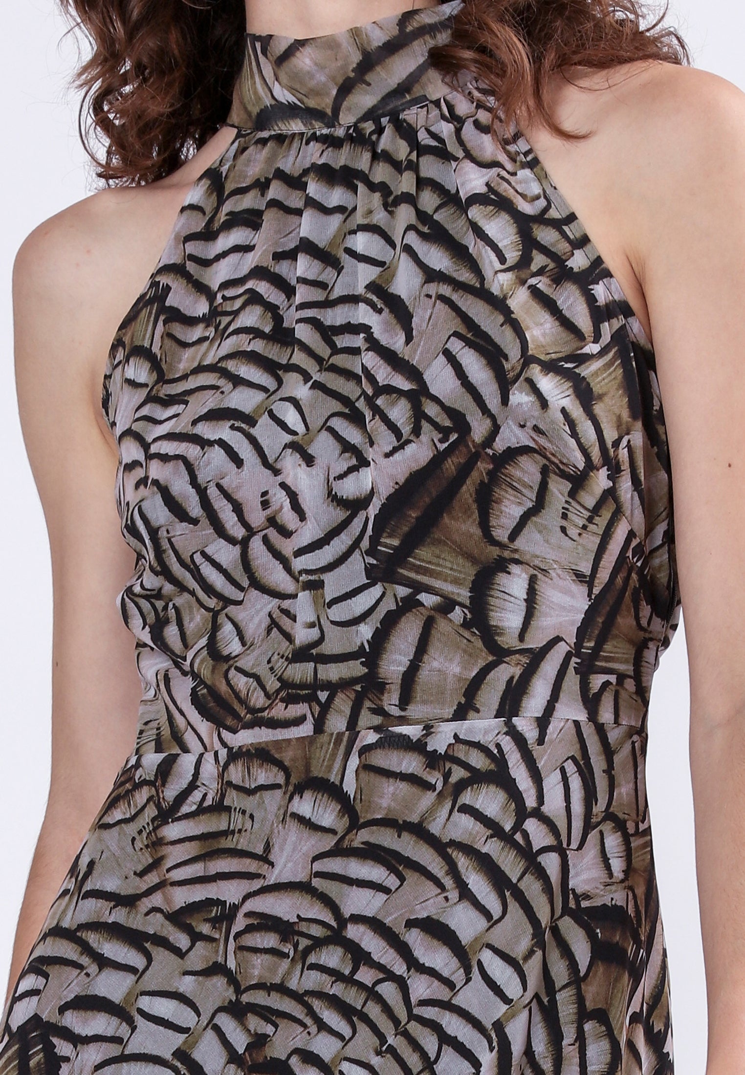 TIME MAXI DRESS PLUME PRINT