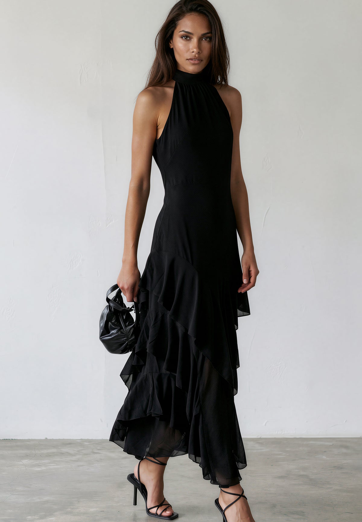 TAYLOR MAXI DRESS JET BLACK