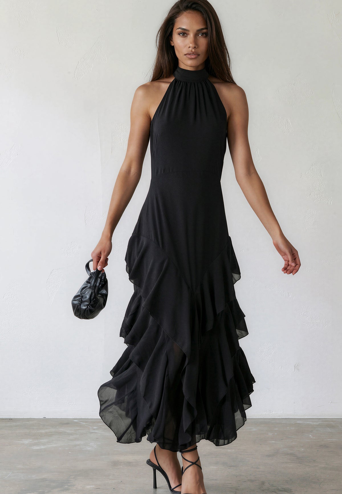 TAYLOR MAXI DRESS JET BLACK