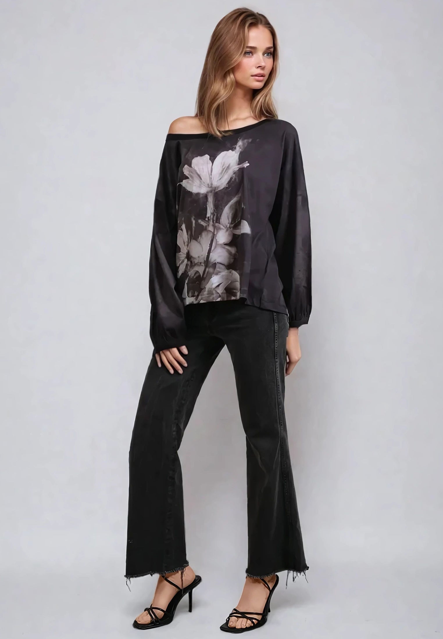 CLOAK LS TOP WILD PRINT