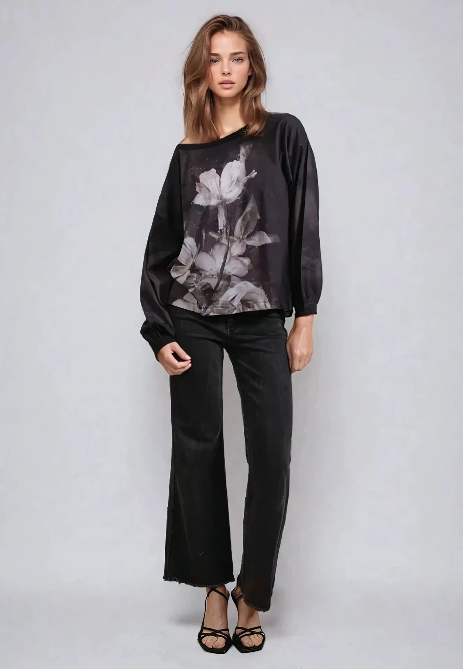 CLOAK LS TOP WILD PRINT