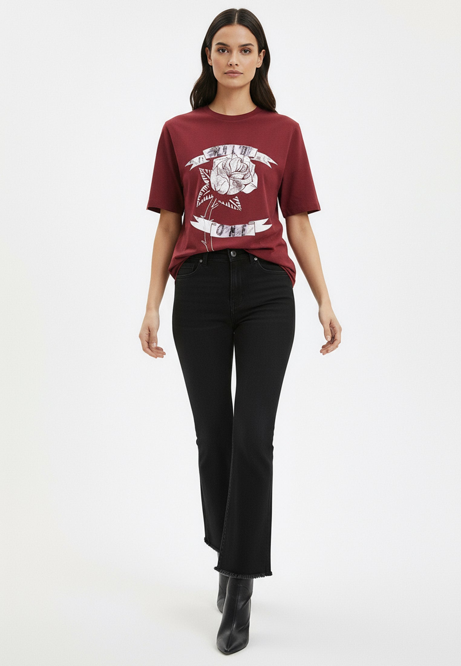 ELEGANCE T-SHIRT DARK RED