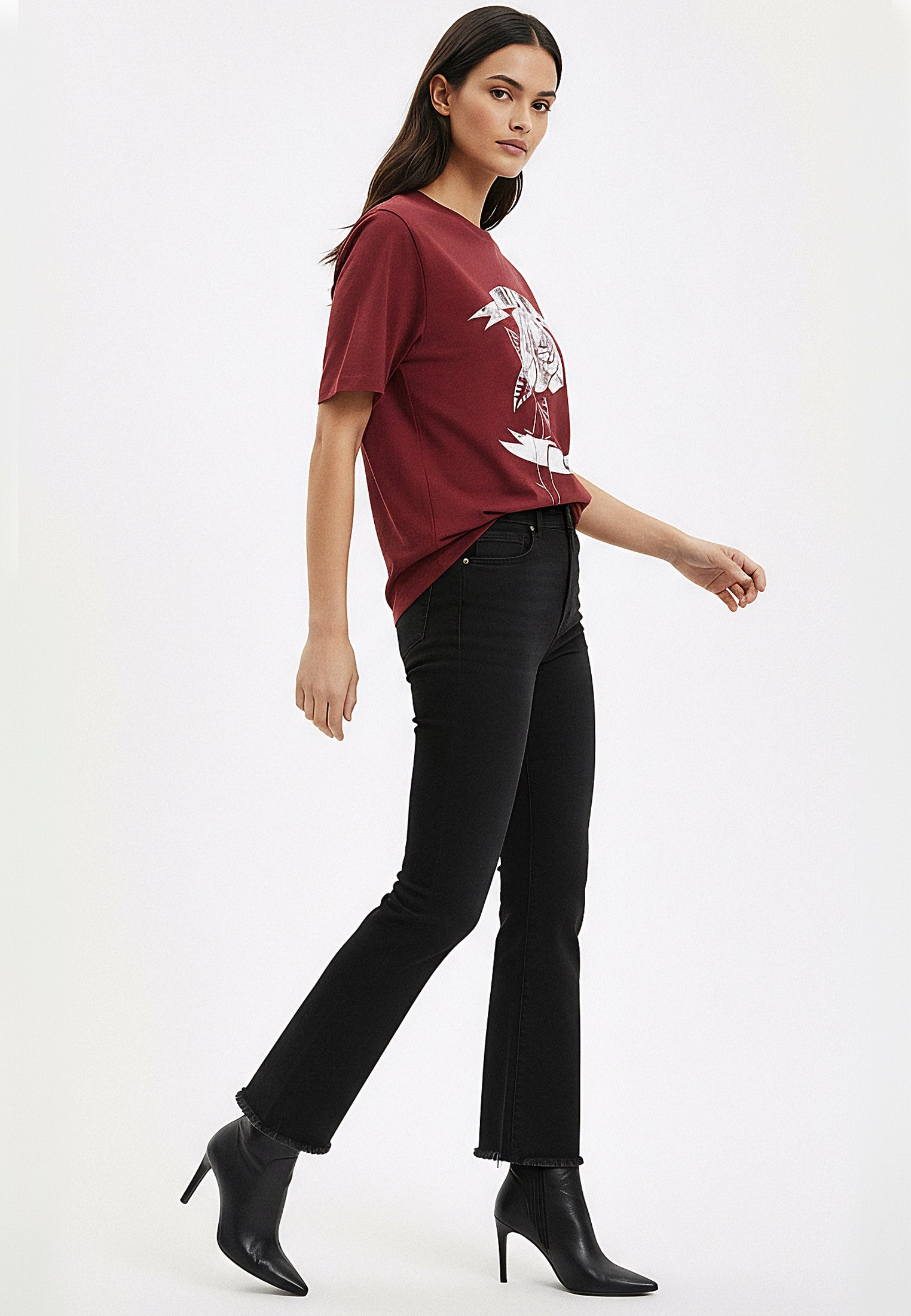 ELEGANCE T-SHIRT DARK RED