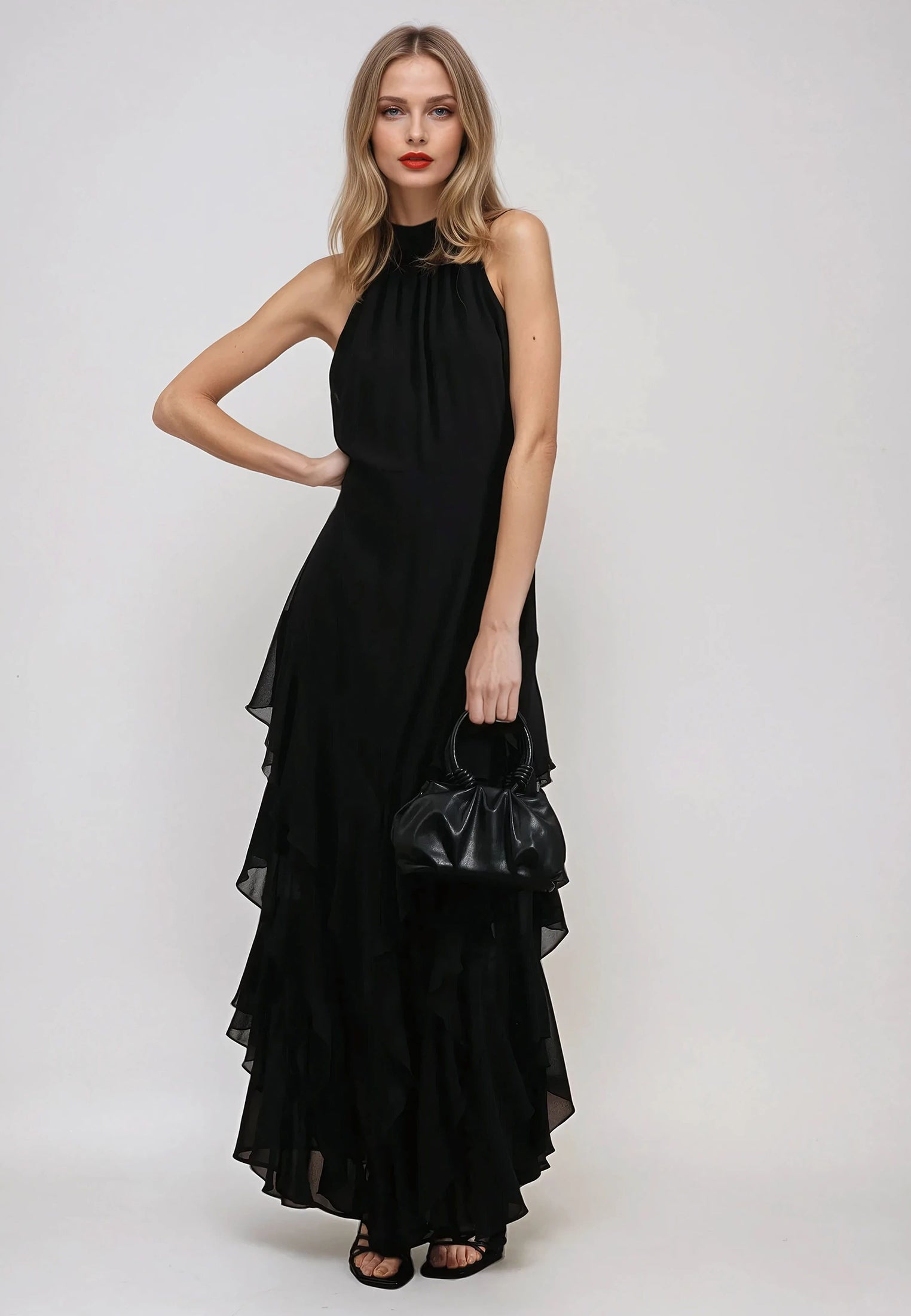 TAYLOR MAXI DRESS JET BLACK