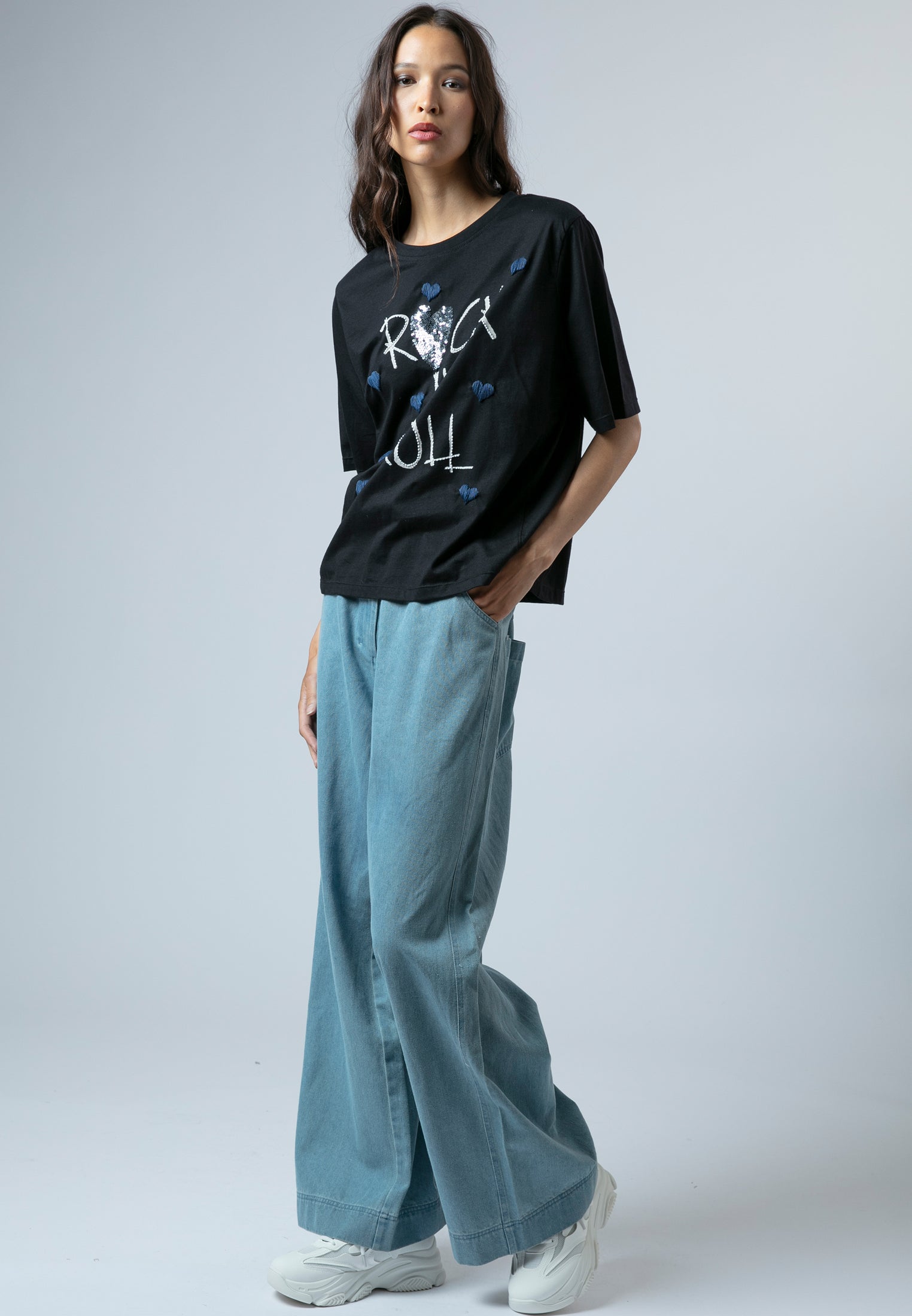 BELLA T-SHIRT ROCK N ROLL BLACK