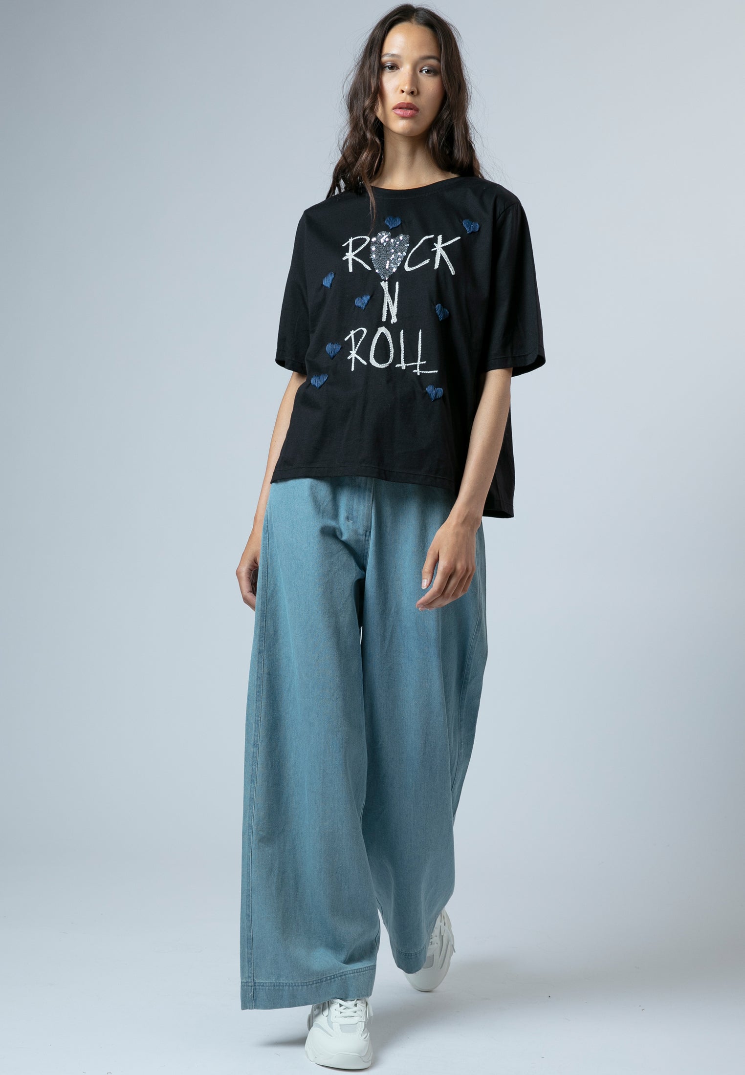 BELLA T-SHIRT ROCK N ROLL BLACK