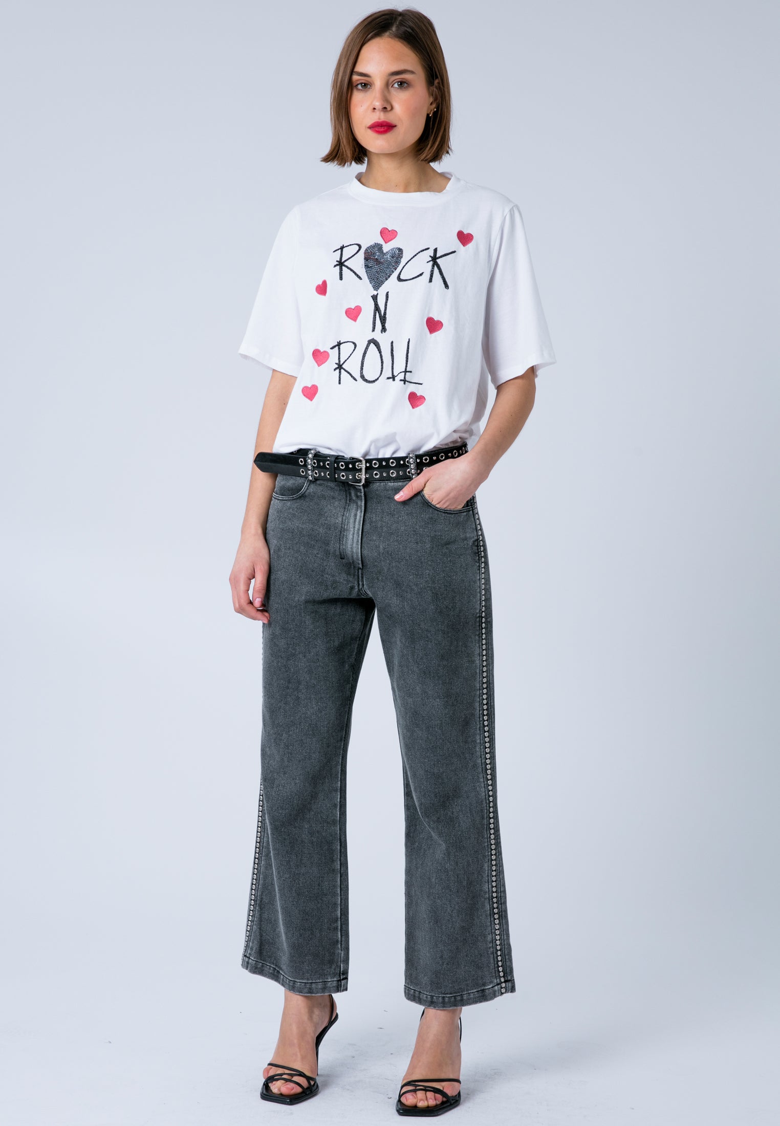 BELLA T-SHIRT ROCK N ROLL WHITE