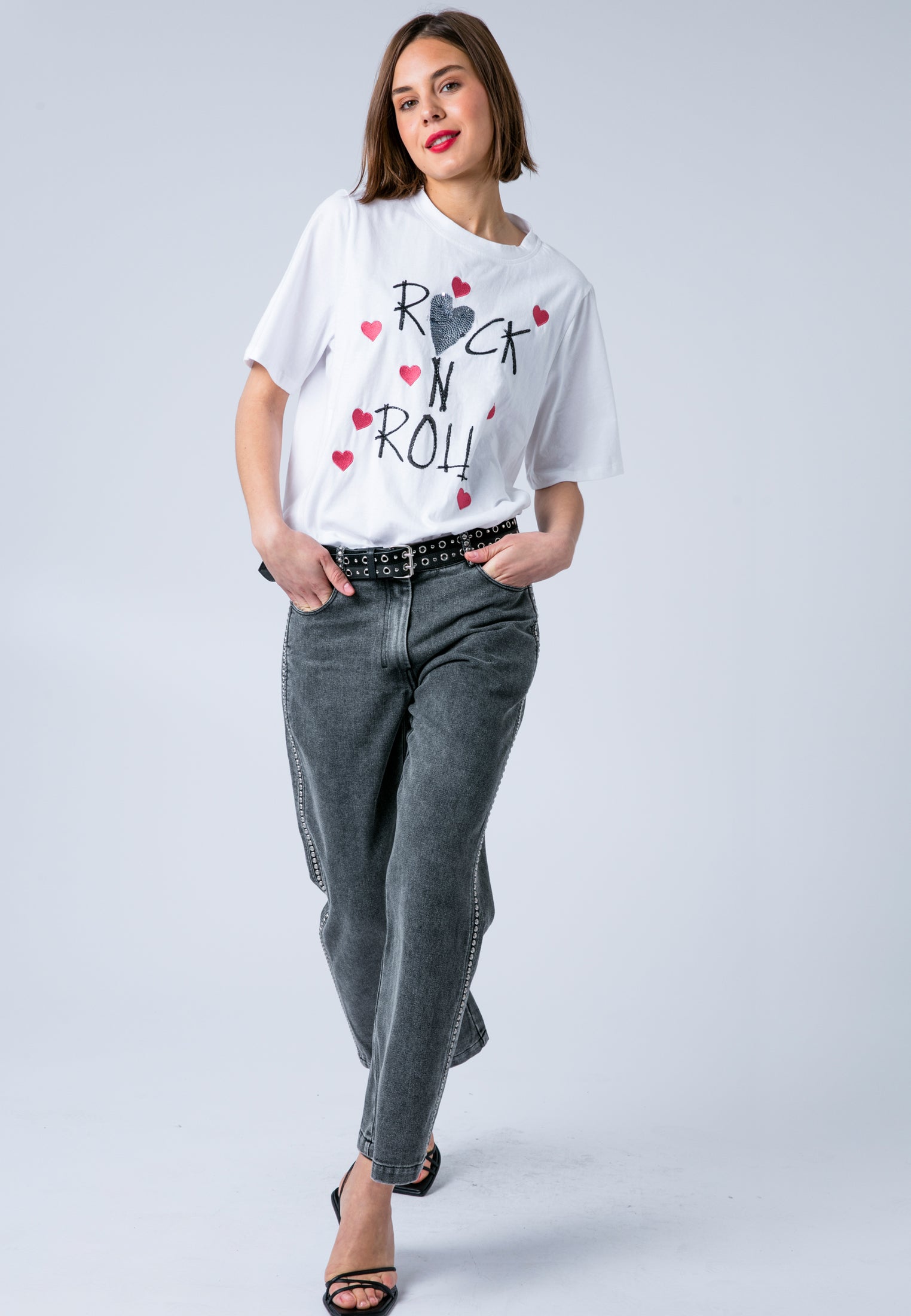 BELLA T-SHIRT ROCK N ROLL WHITE