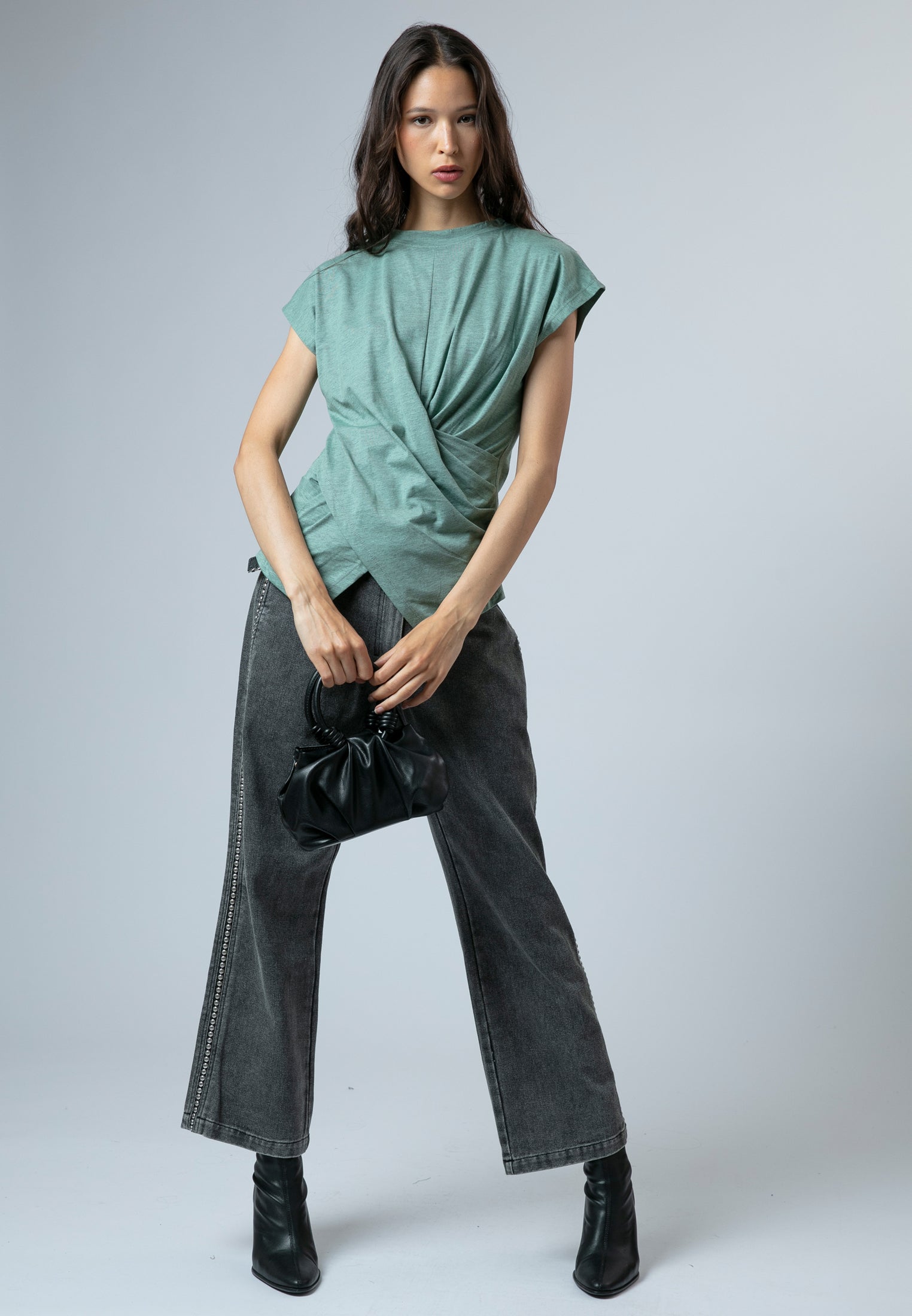 TIME T-SHIRT GRANITE GREEN