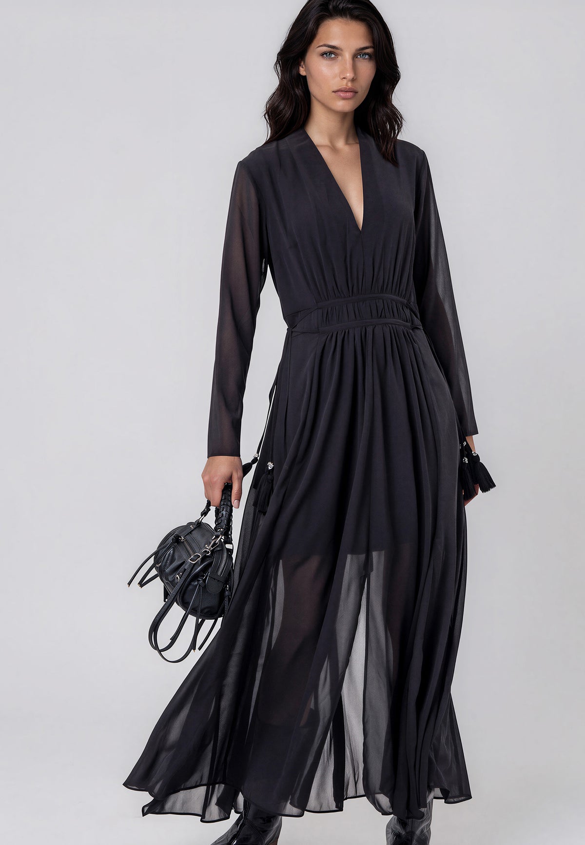 ALFA MAXI DRESS JET BLACK