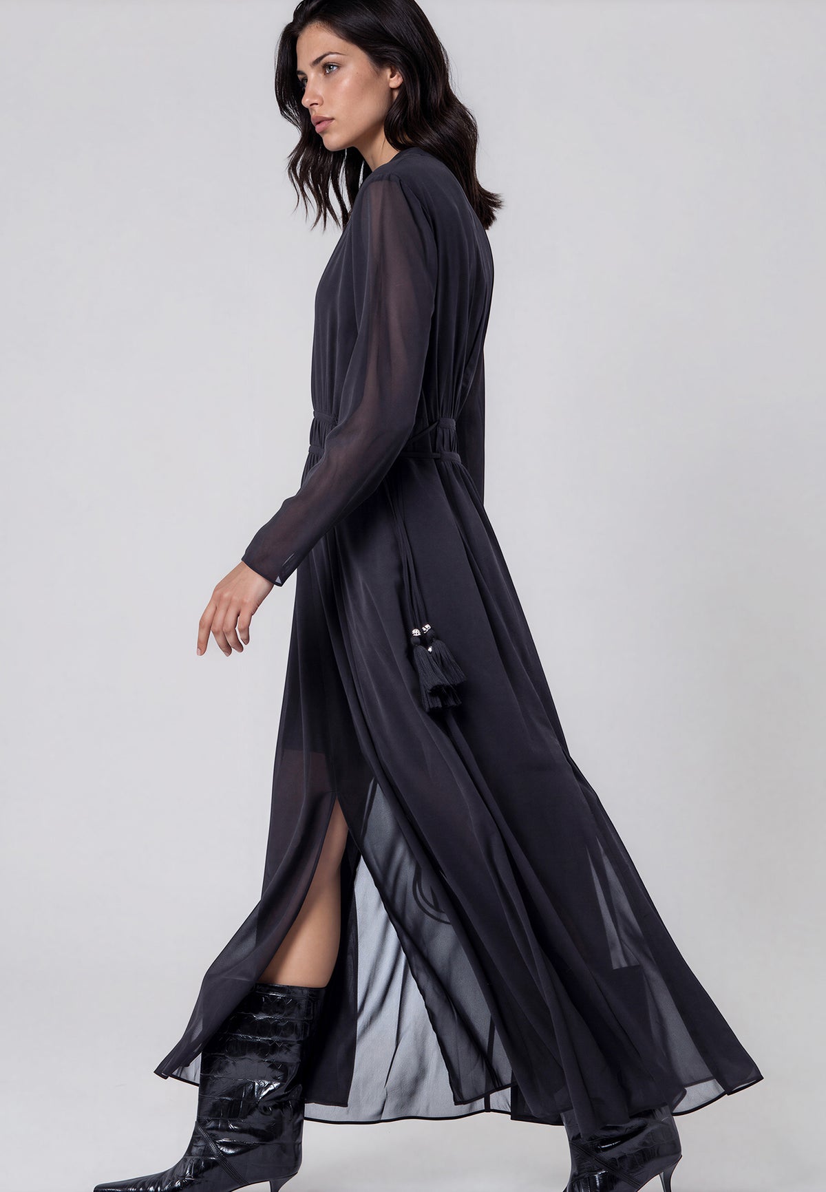 ALFA MAXI DRESS JET BLACK