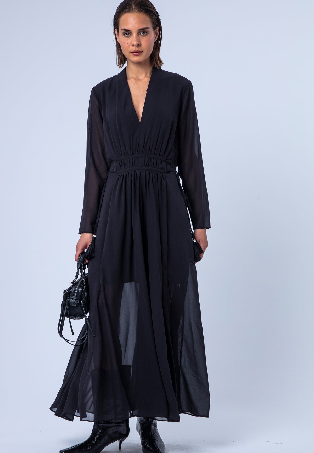 ALFA MAXI DRESS JET BLACK
