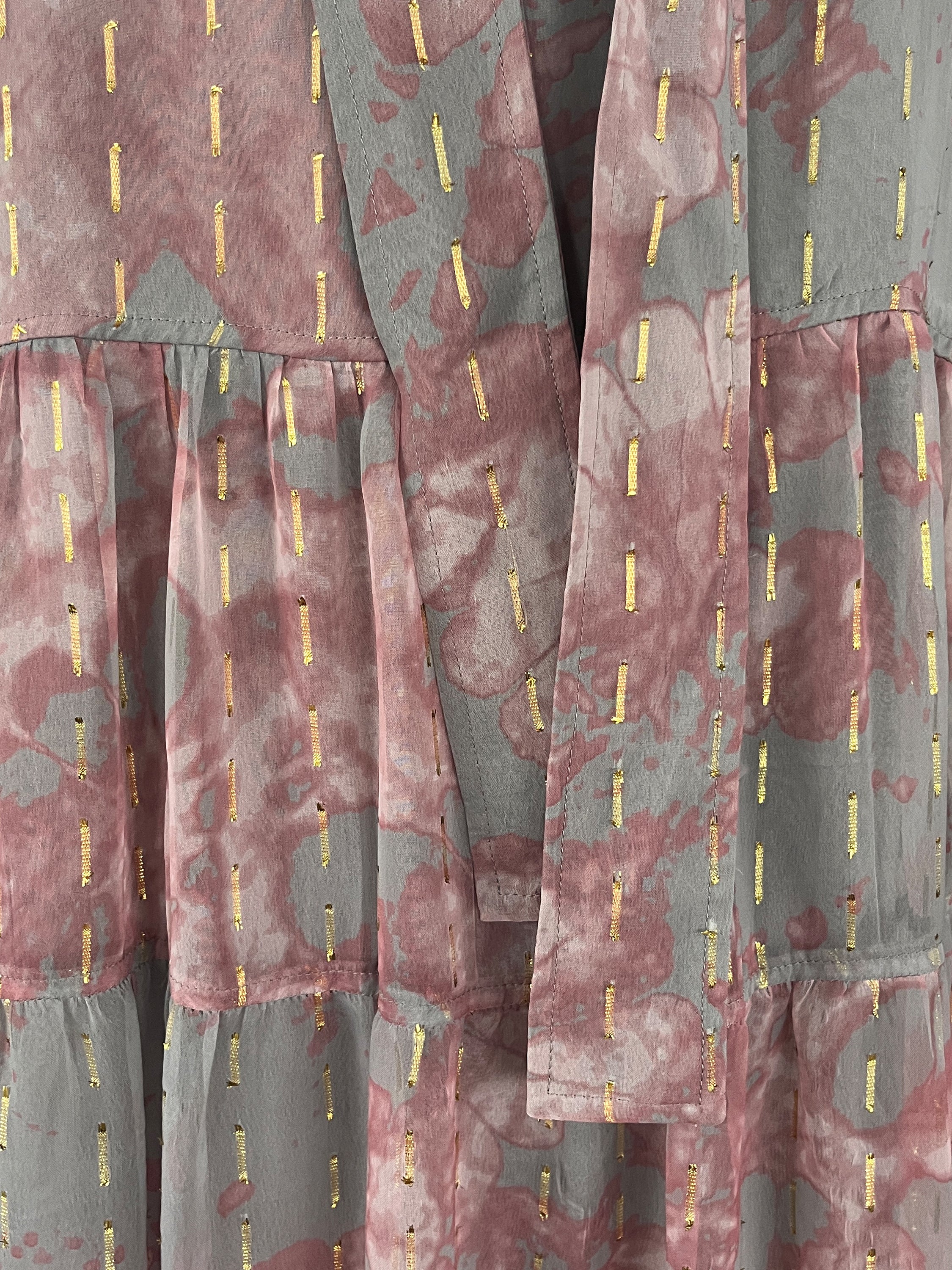 CITRINE MAXI DRESS PINK & GREY