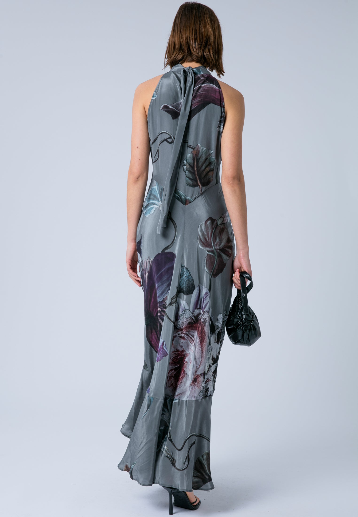 DENISE MAXI DRESS FLORAL TAUPE